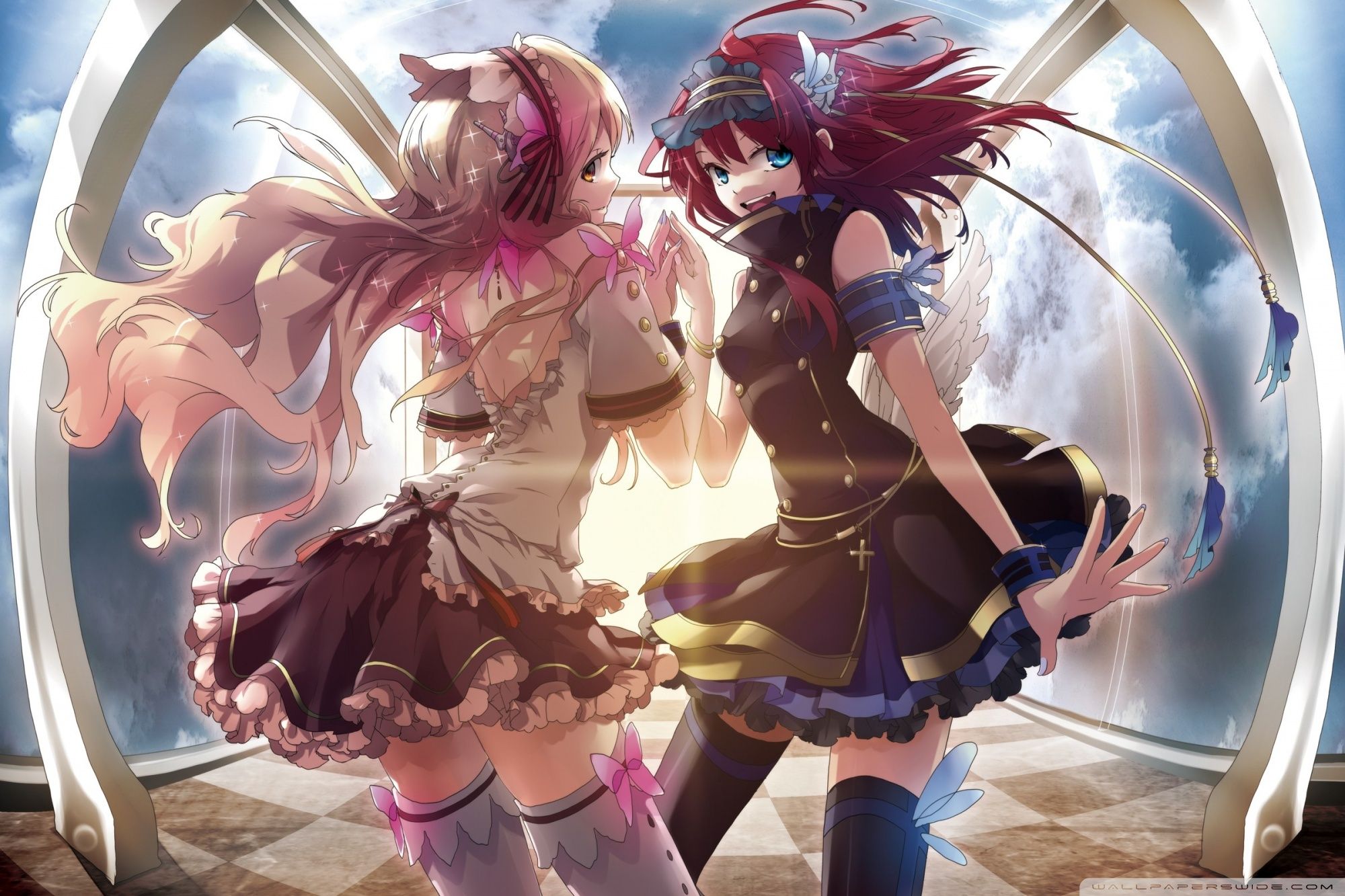Anime Girls With Wings Ultra HD Desktop Background Wallpaper