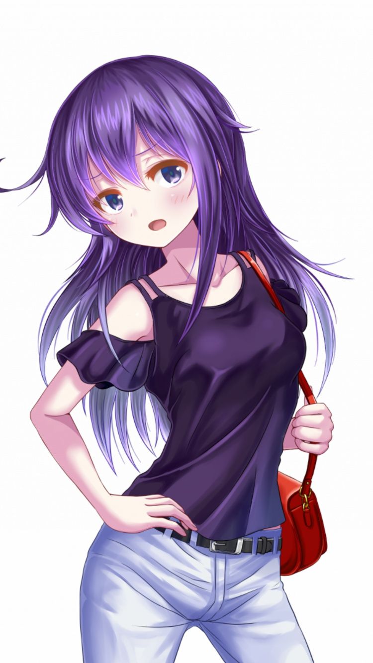 Animated Purple Hair Girl