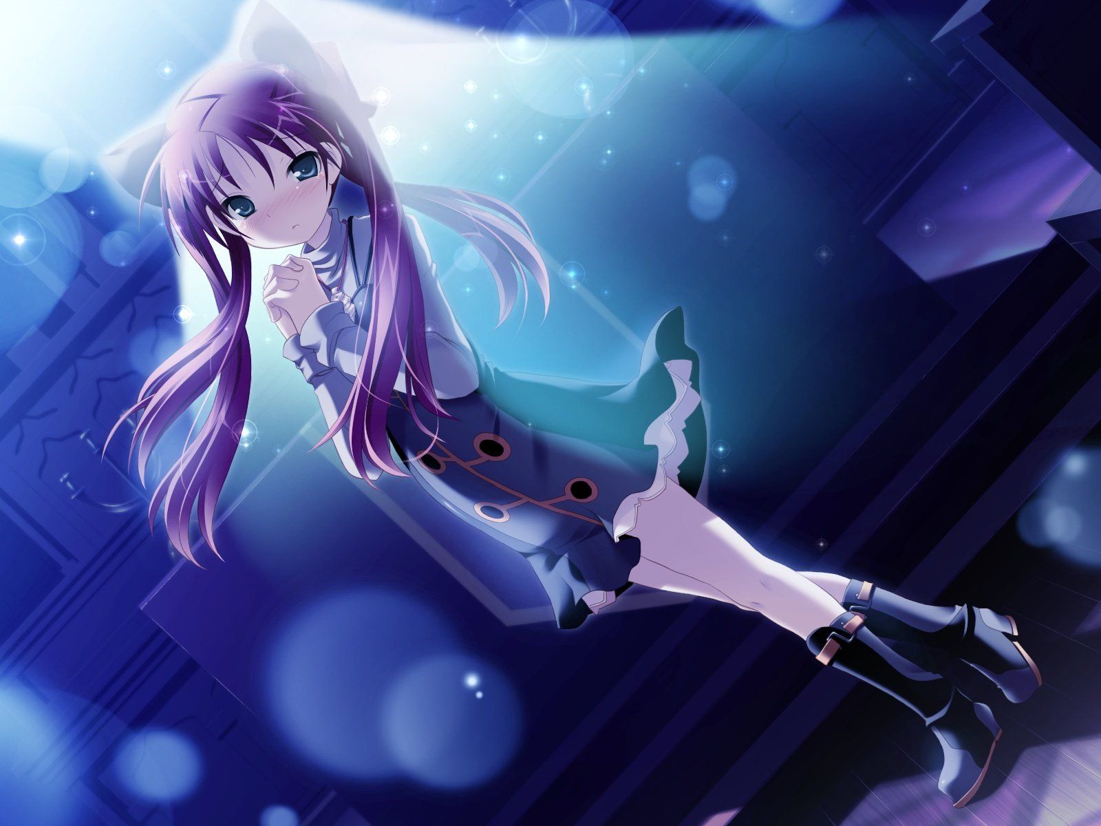 Sweet Purple, pretty, green eyes, bonito, sweet, nice, anime, beauty, anime  girl, HD wallpaper | Peakpx