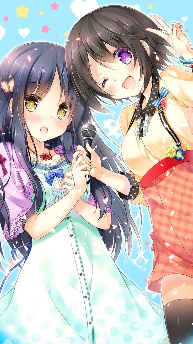 Download <== Anime Girls Singing, HD Wallpaper