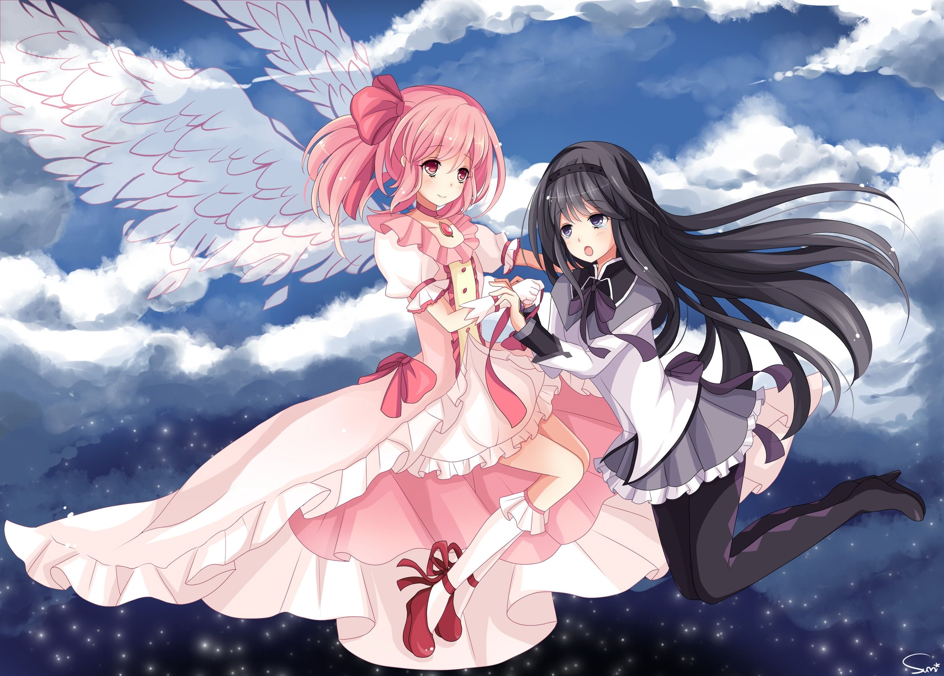 Two Anime character girls HD wallpaper