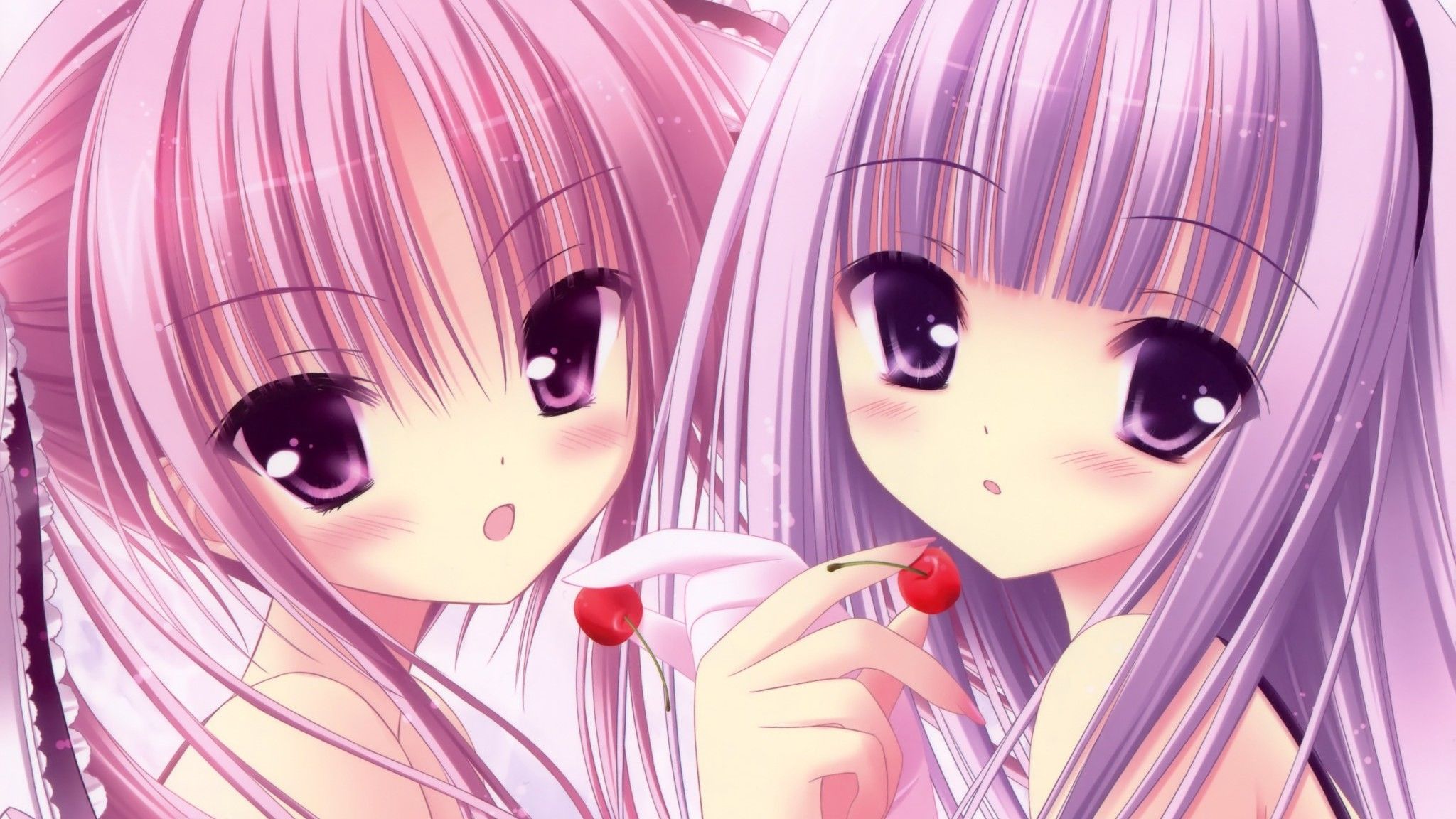 Anime Two Girls Wallpapers Wallpaper Cave