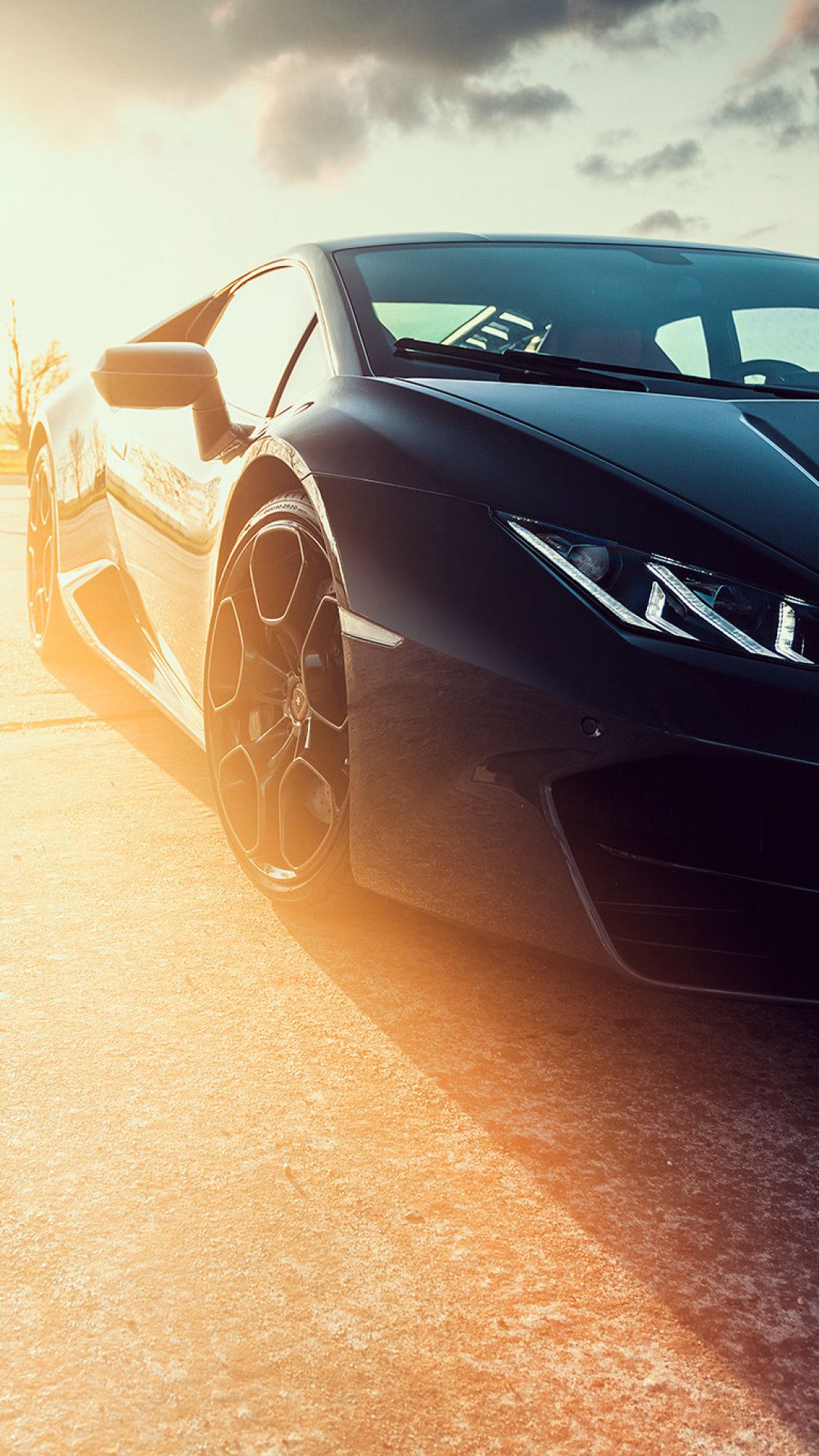 Black Lamborghini Huracan Front Led Lights iPhone 7, 6s, 6