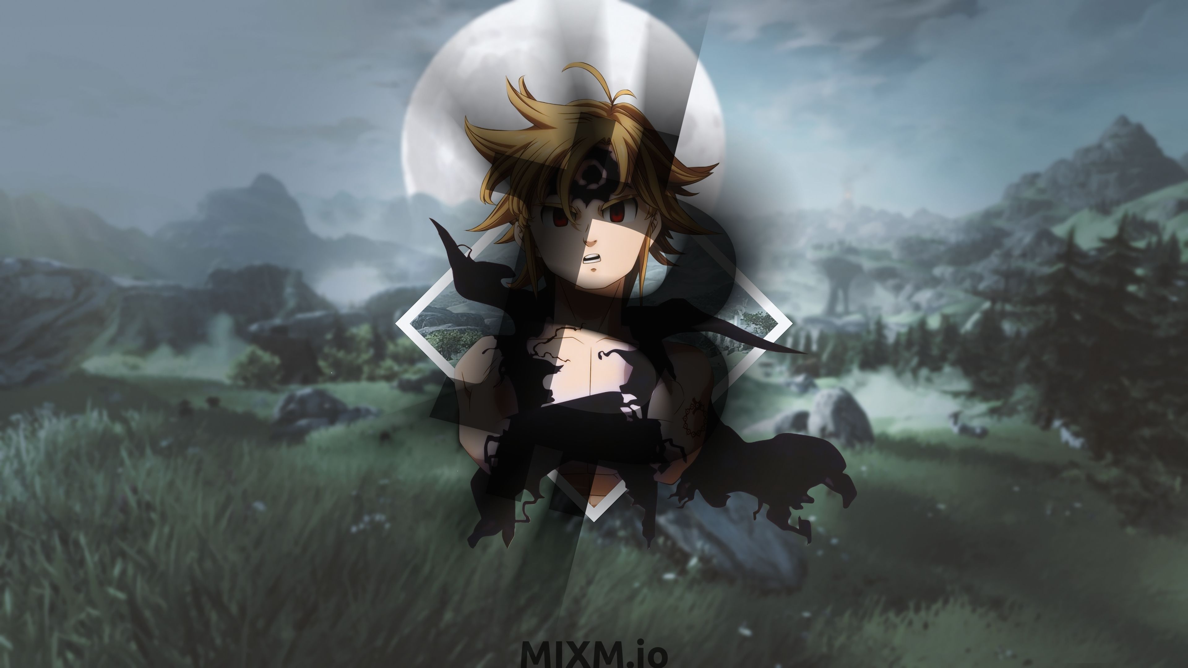 Bitcoin B Logo Meliodas Demon Mark Assault Mode Nanatsu No Taizai