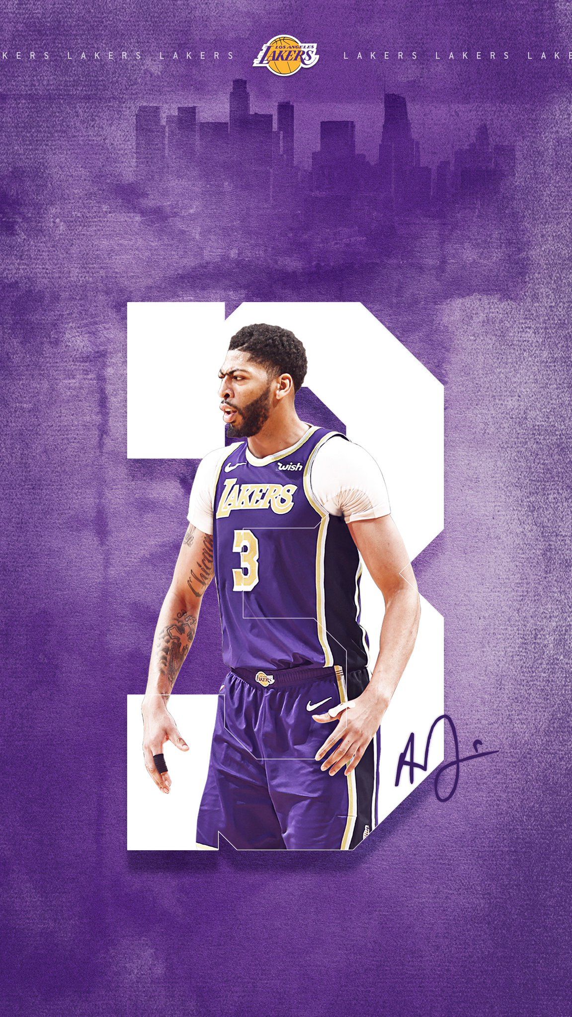 Anthony Davis Wallpaper Los Angeles Lakers by CGraphicArts on DeviantArt