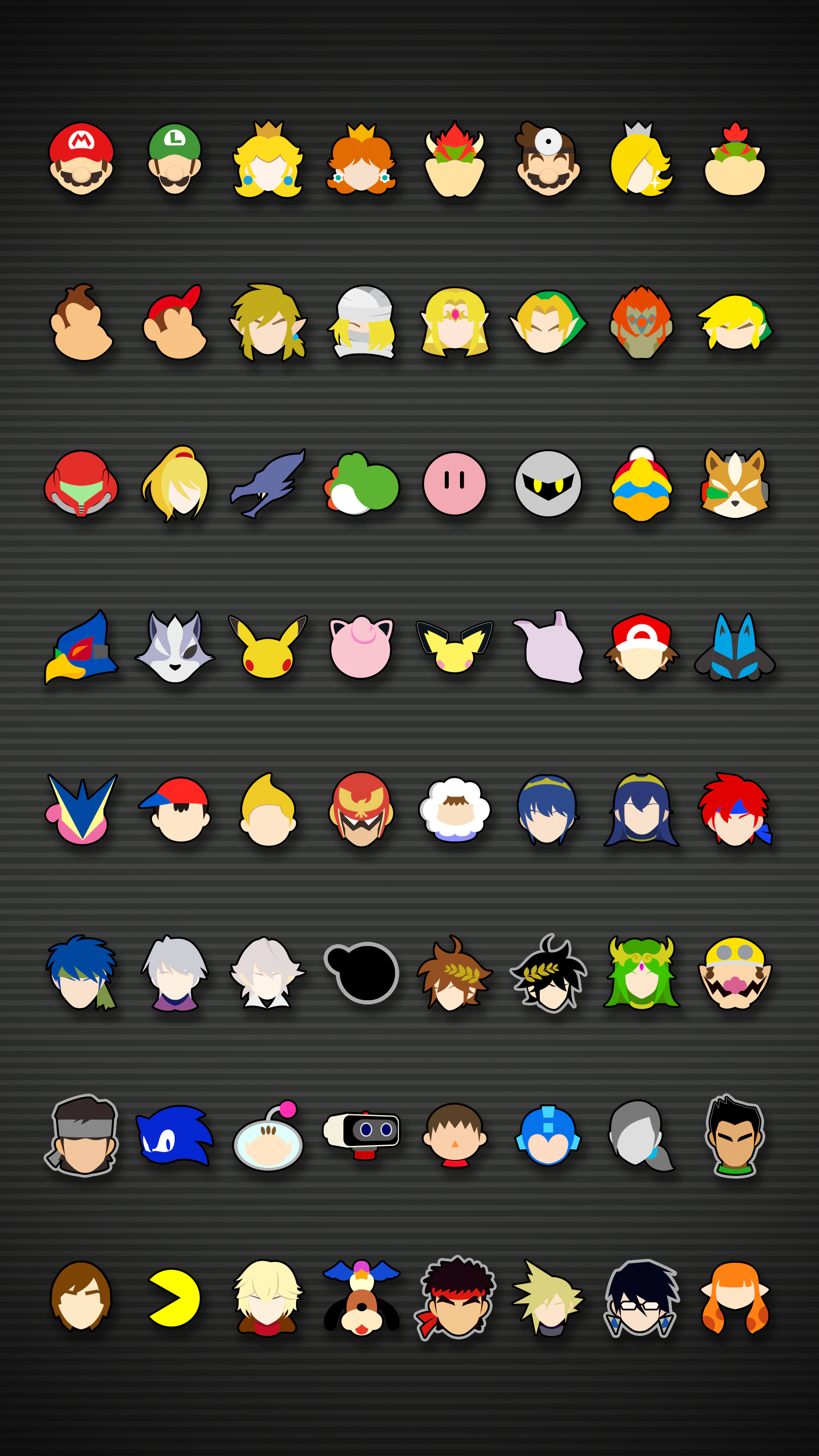 A phone wallpaper I made from the new Smash Ultimate Icon