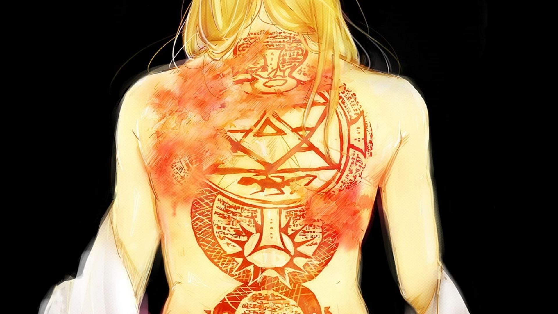 Red back tattoo, Full Metal Alchemist Brotherhood, Riza Hawkeye