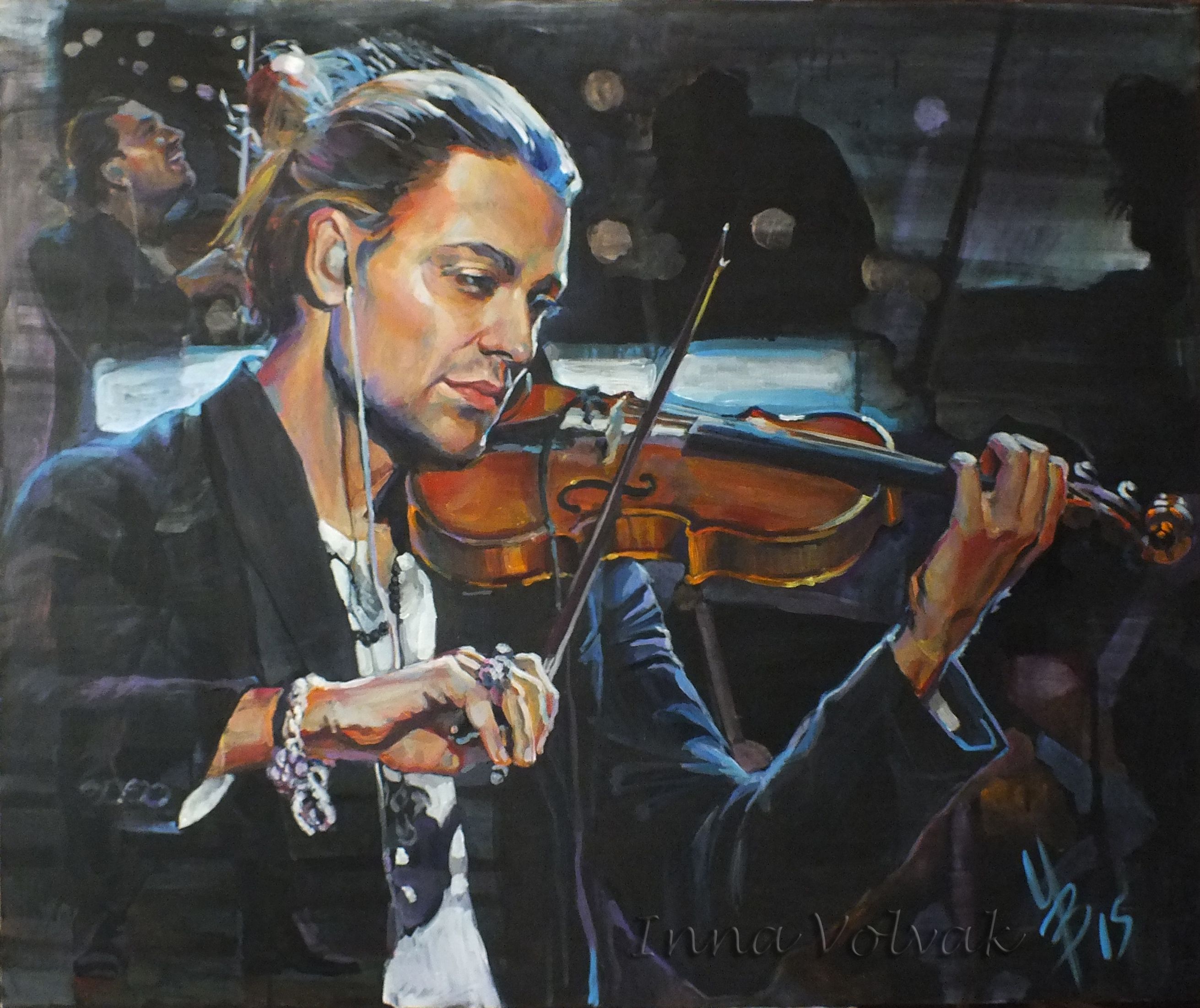 Photo Violin Men David Garrett Music Painting Art 2622x2202