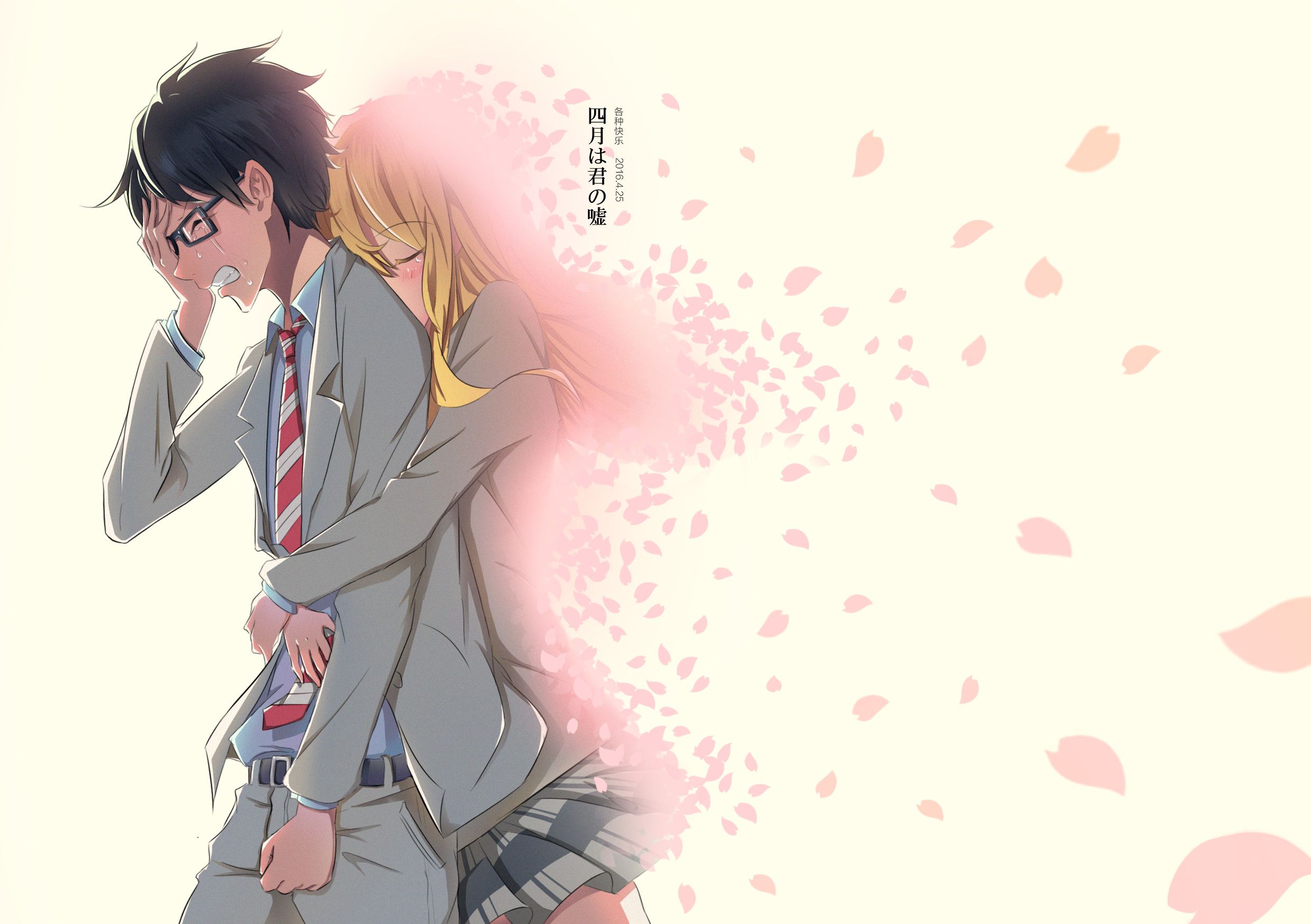 Miyazono Kaori, Shigatsu wa Kimi no Uso, Sakura Chiyo, Gekkan Shoujo  Nozaki, kun, anime girls - wallpaper #145568 (1366x968px) on