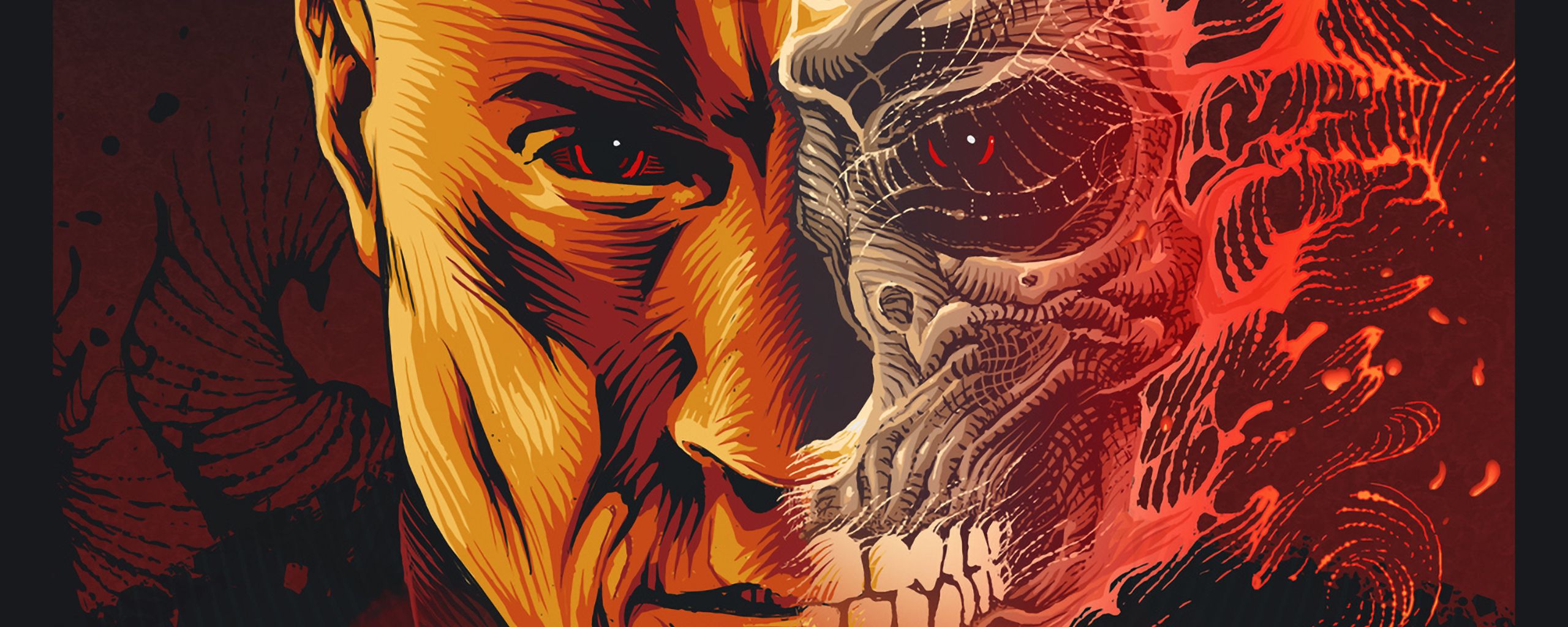 Bloodshot Eyes 2560x1024 Resolution Wallpaper, HD Artist