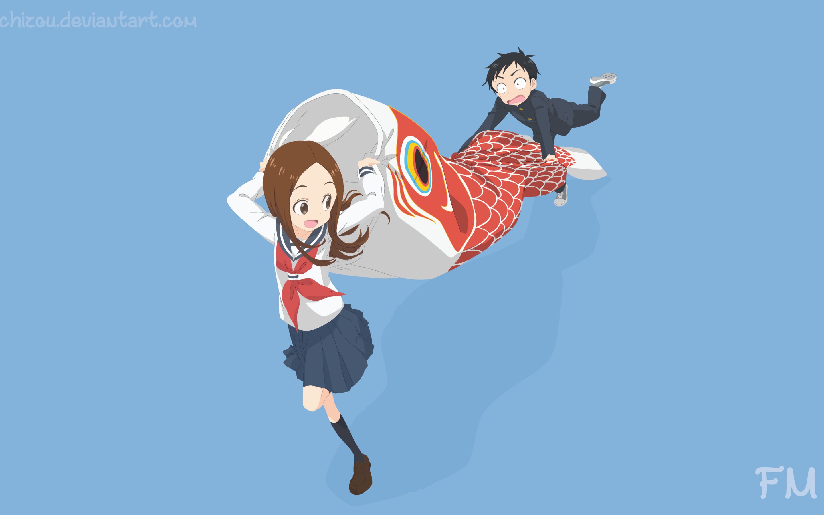 Nishikata and Takagi Macbook Pro Retina Wallpaper, HD