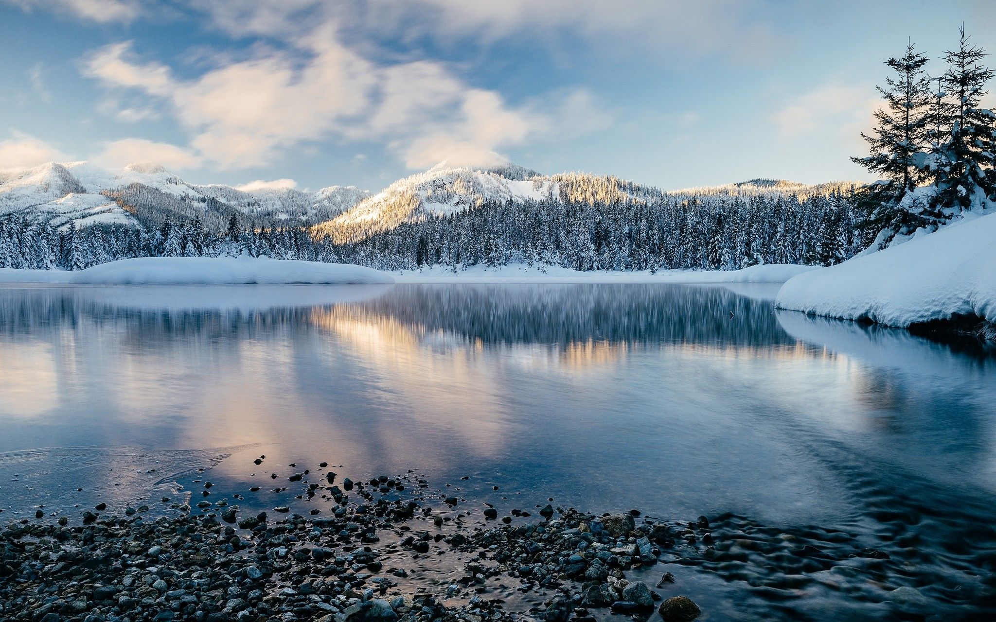 #snow, #nature, #forest, #landscape, #mountains, #lake