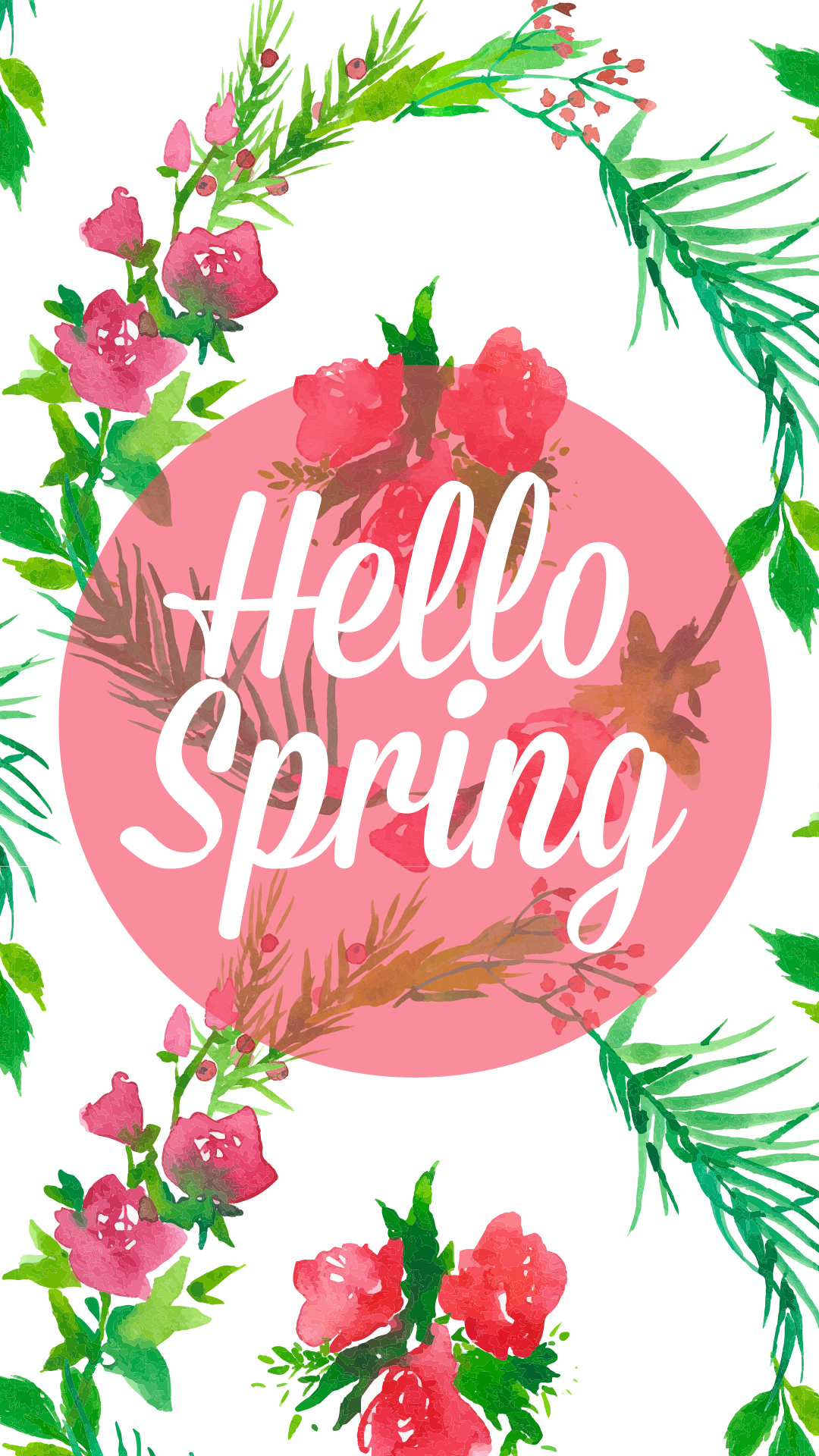 Freebie: HELLO SPRING Desktop & iPhone Wallpaper. Spring