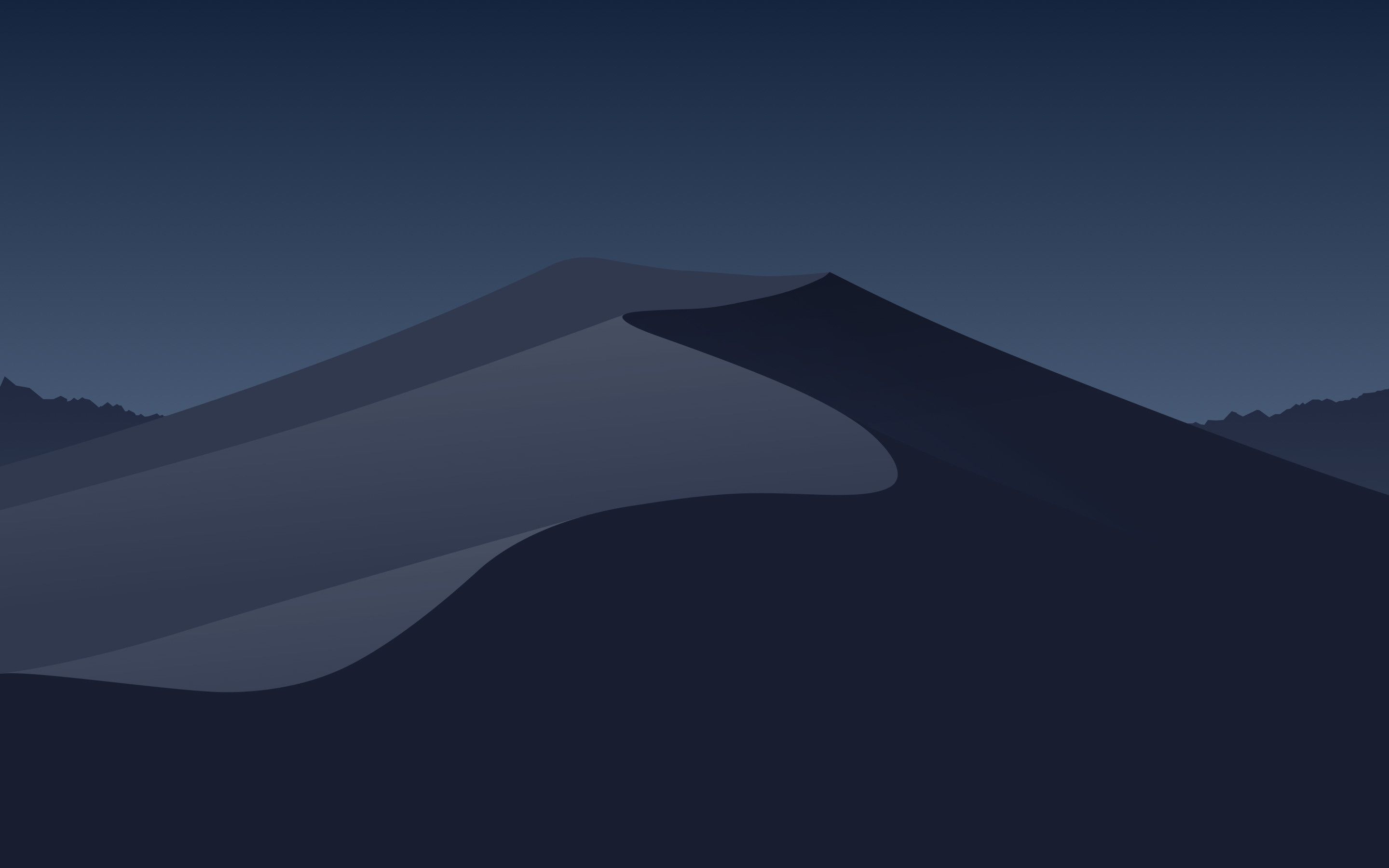 Minimal Mojave Night Macbook Pro Retina HD 4k Wallpaper