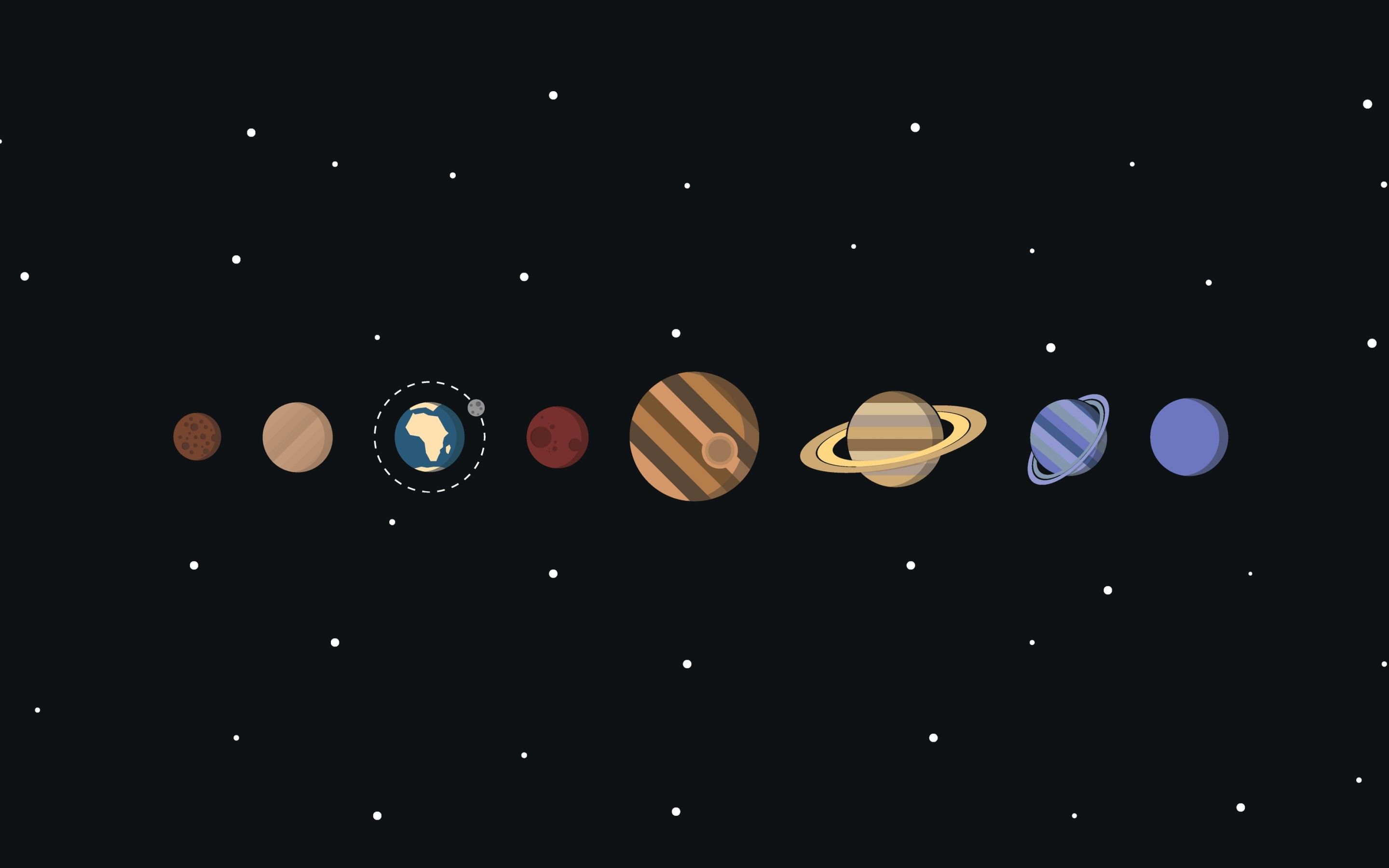 Solar System Minimalism Macbook Pro Retina HD 4k Wallpaper, Image, Background, Photo and Picture