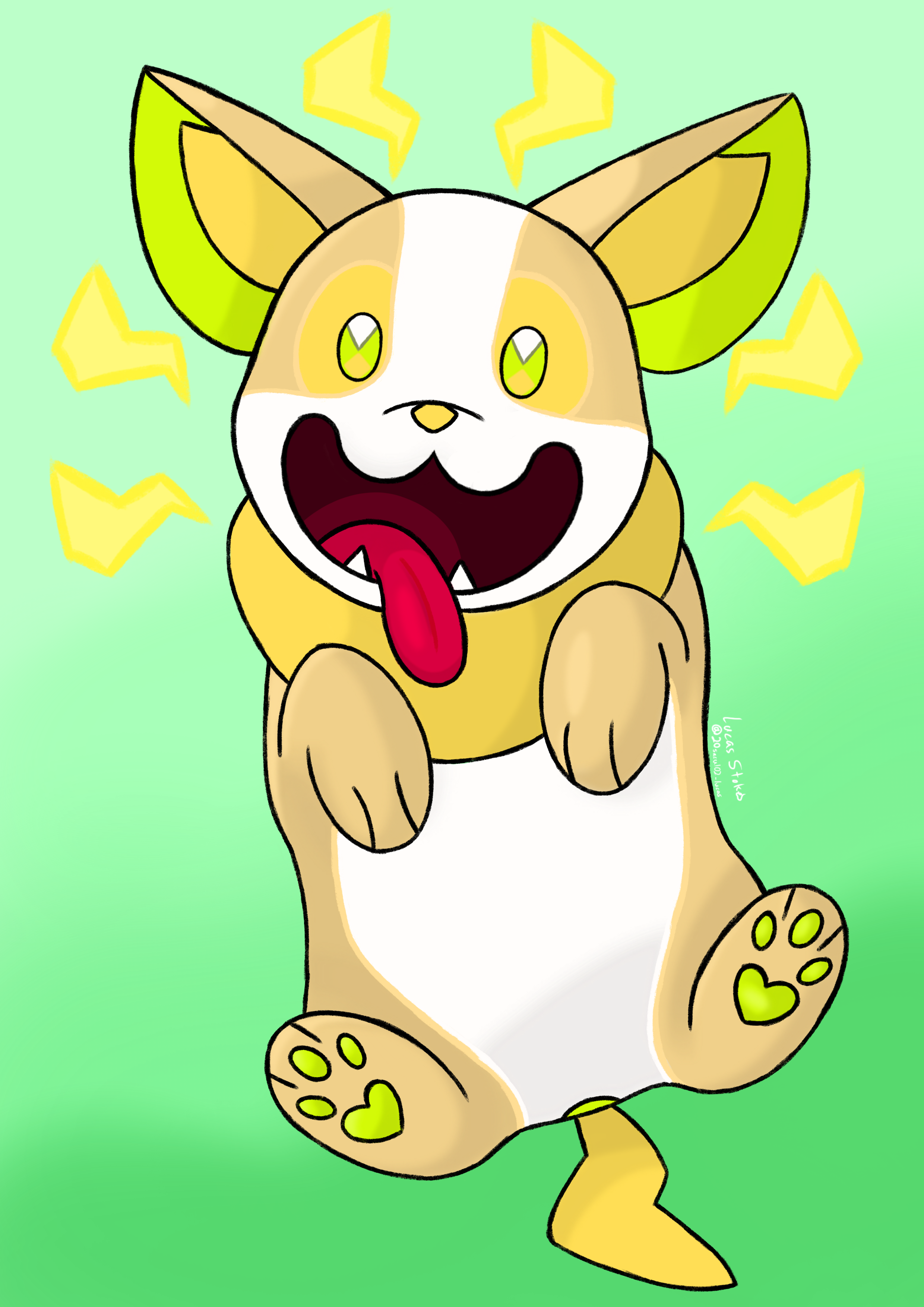 Doodled a Yamper a few weeks ago while in class. Also doubles as