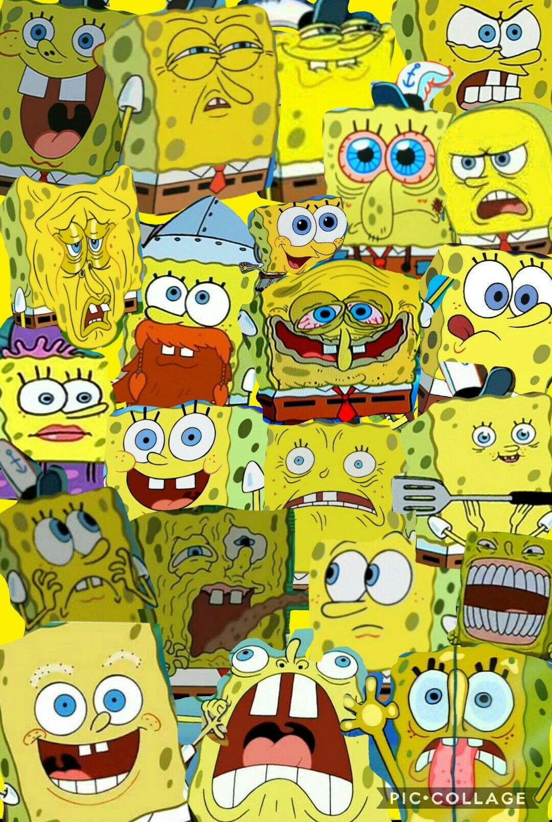 Collage of SpongeBob by Chrissy. Spongebob wallpaper, Spongebob