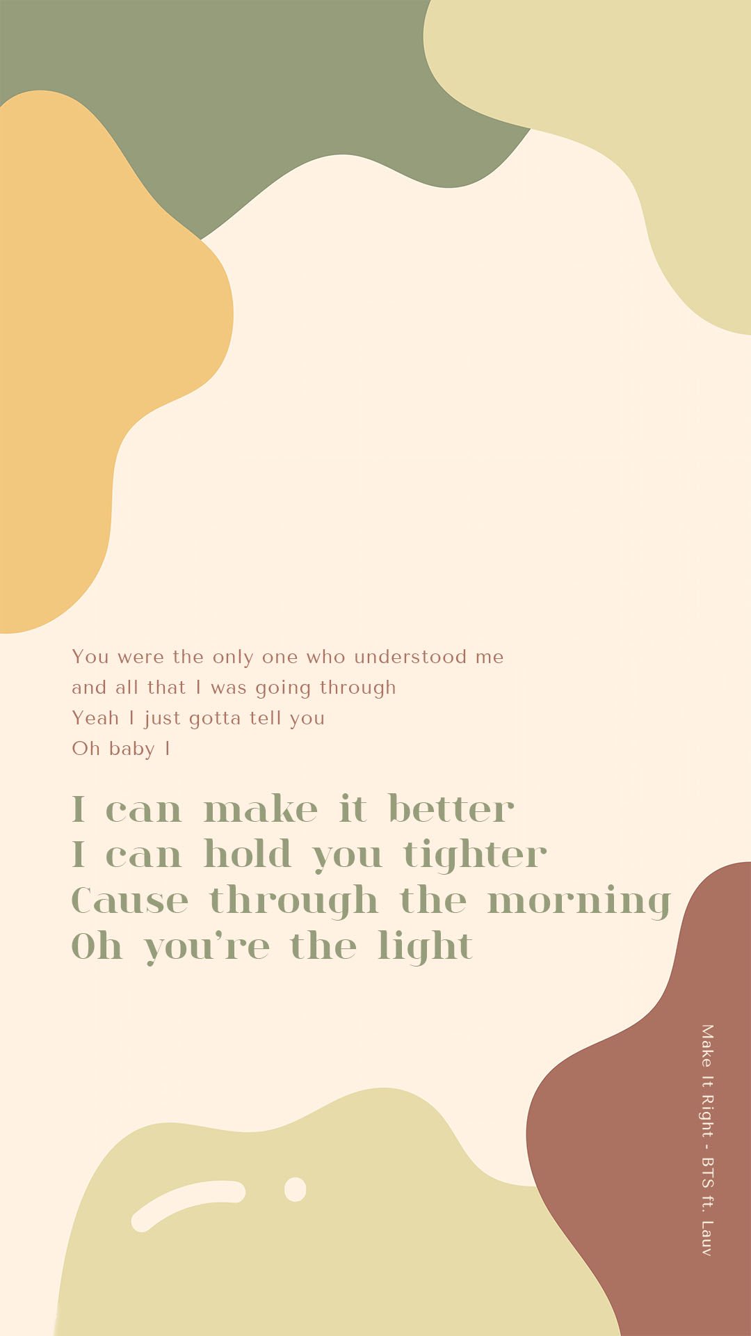 BTS Lyrics ⁷ can make it better #Lyrics #quotes