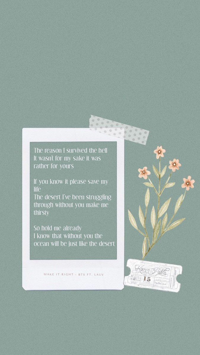 BTS Lyrics ⁷ you the ocean will be just like