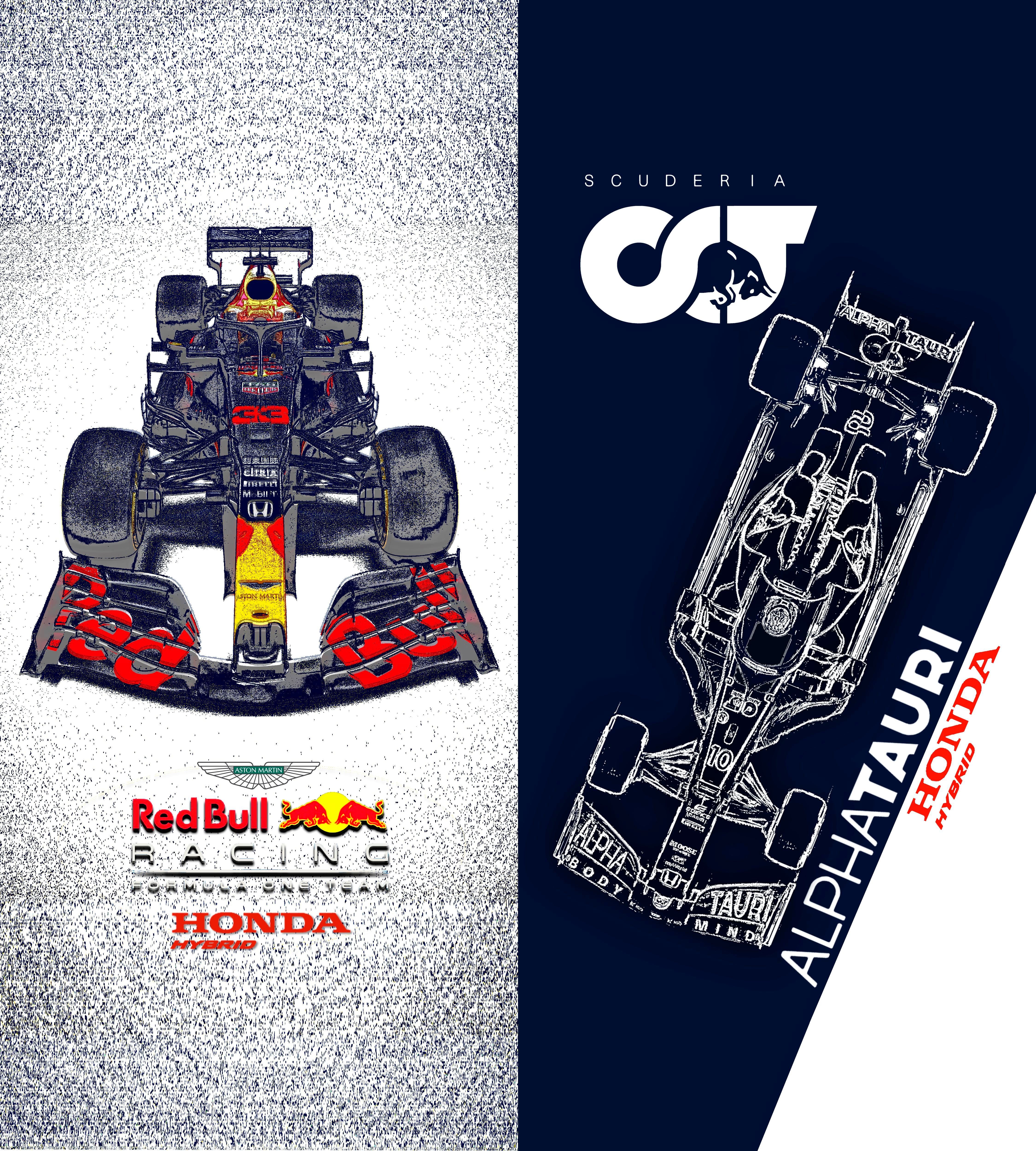 New Phone Wallpaper, one Red Bull Racing, one Scuderia AlphaTauri