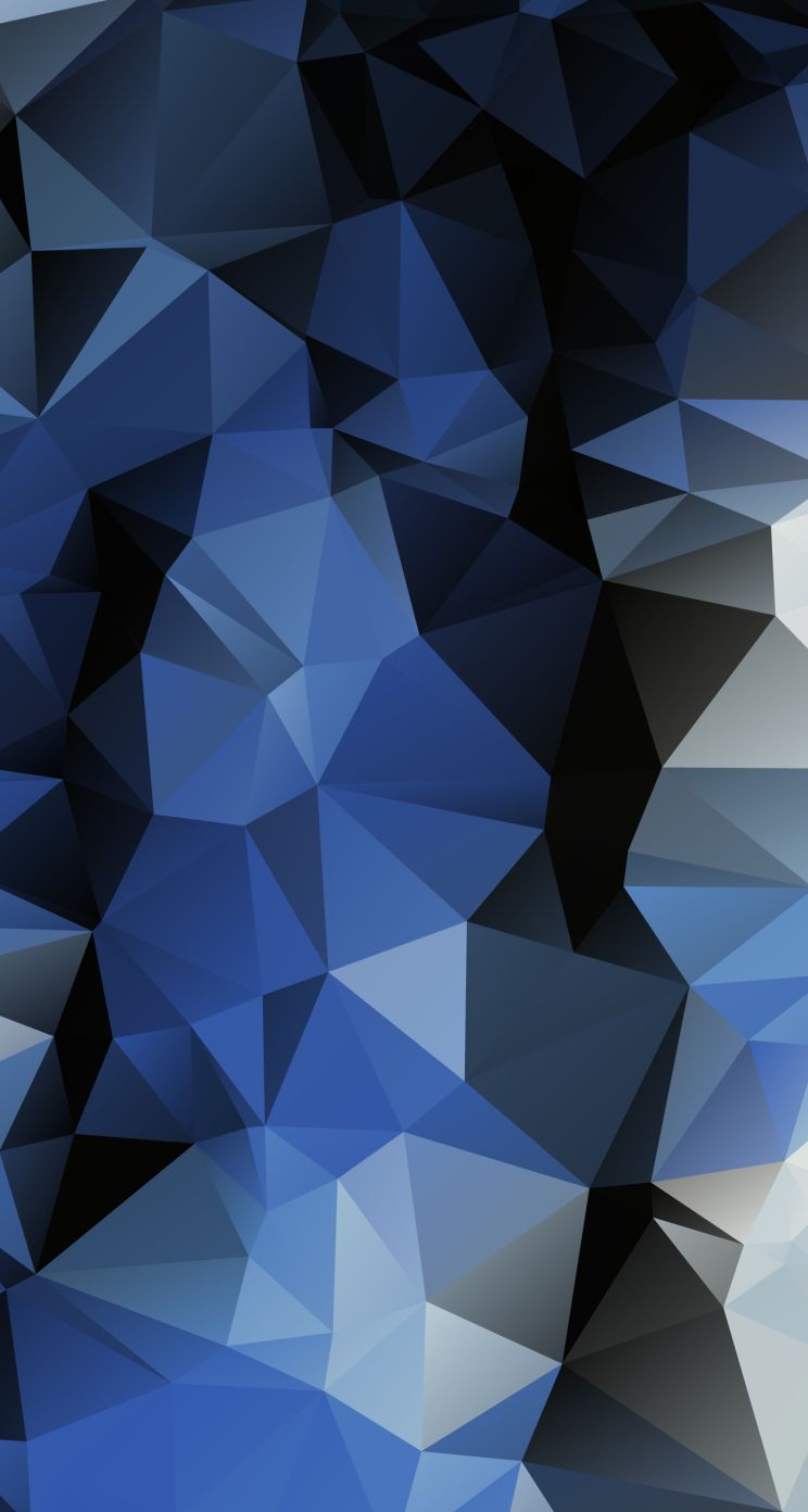 Dark Blue Polygon Wallpaper 4K