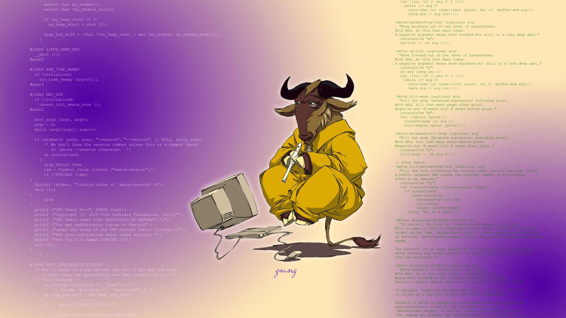 Free download GNU Emacs Desktop Wallpaper [1920x1200]
