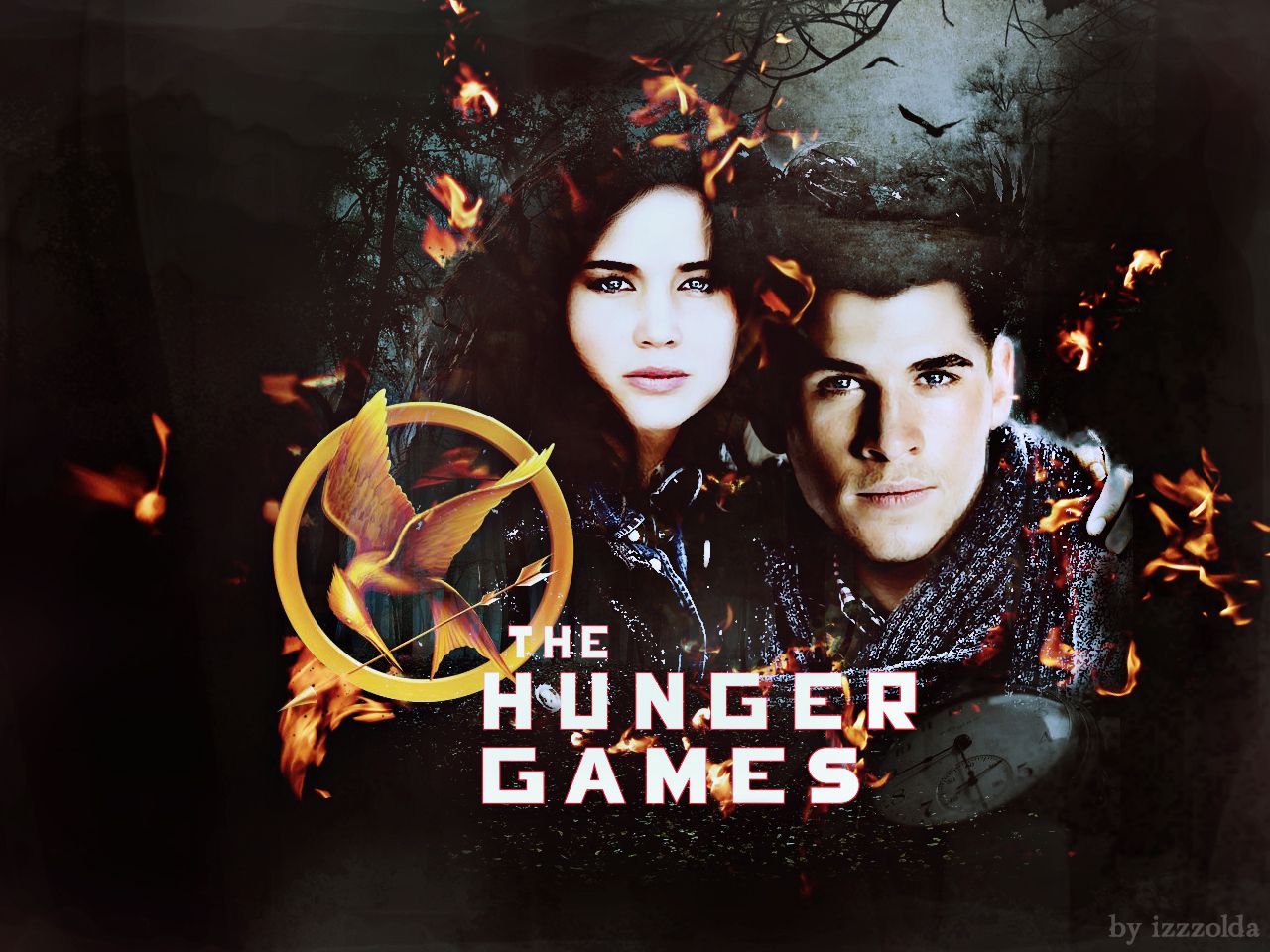 Katniss and Gale Hunger Games Movie Fan Art