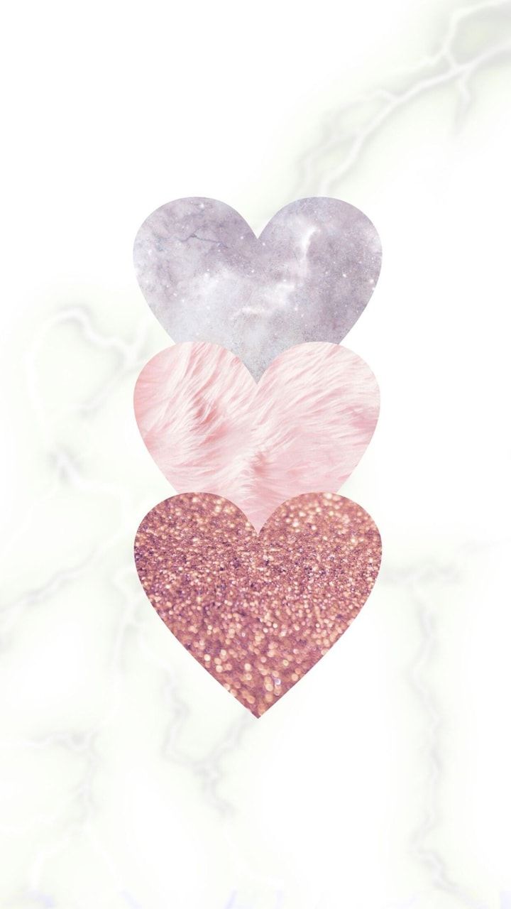 Download Cute Rose Gold Hearts Wallpaper  Wallpaperscom