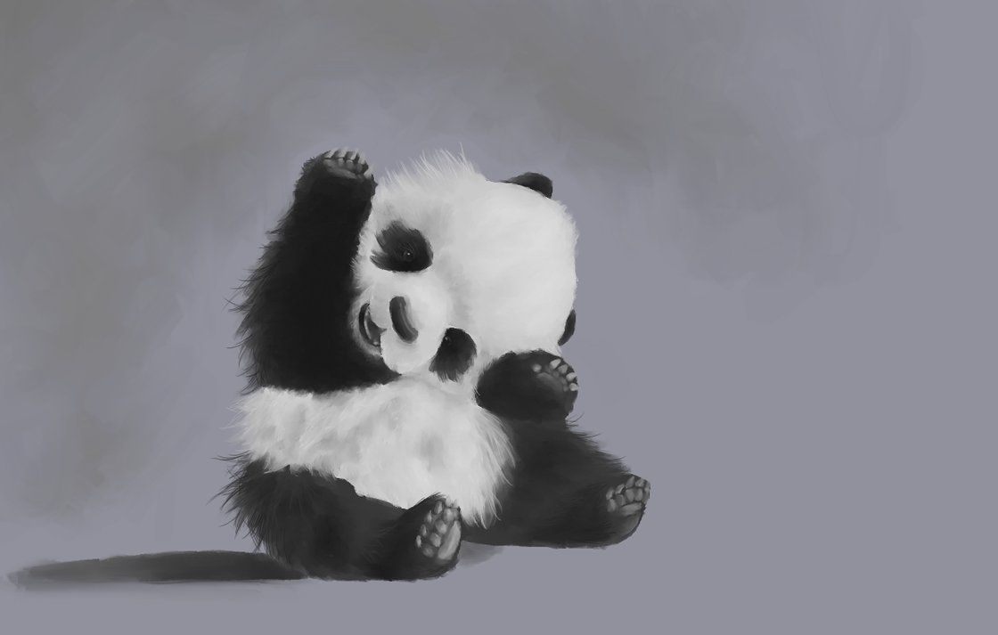 cute art with pandas. Cute Little Panda