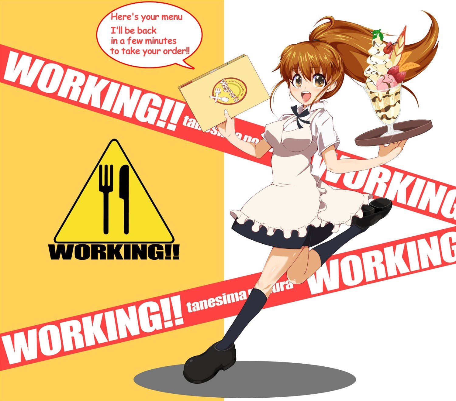 Women Working!! (Anime) Taneshima Popura anime girls wallpaper
