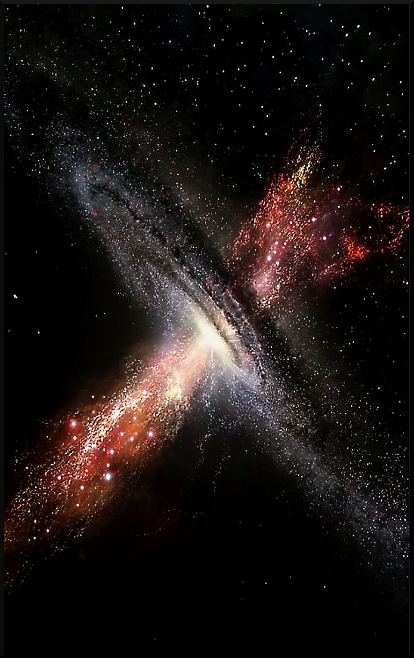 Spiral Galaxy explosion mobile wallpaper 1200x1920