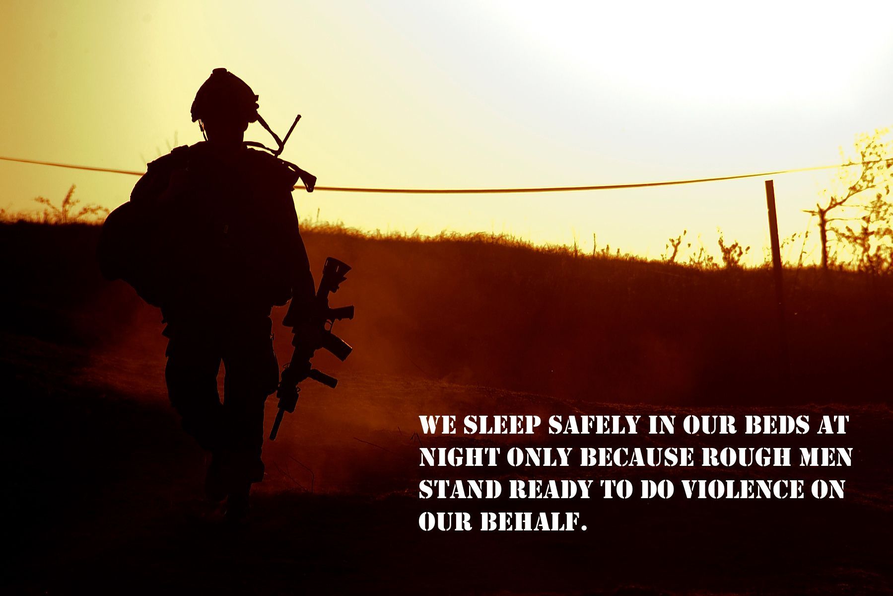 Military Soldier Statement Quote Wallpaper