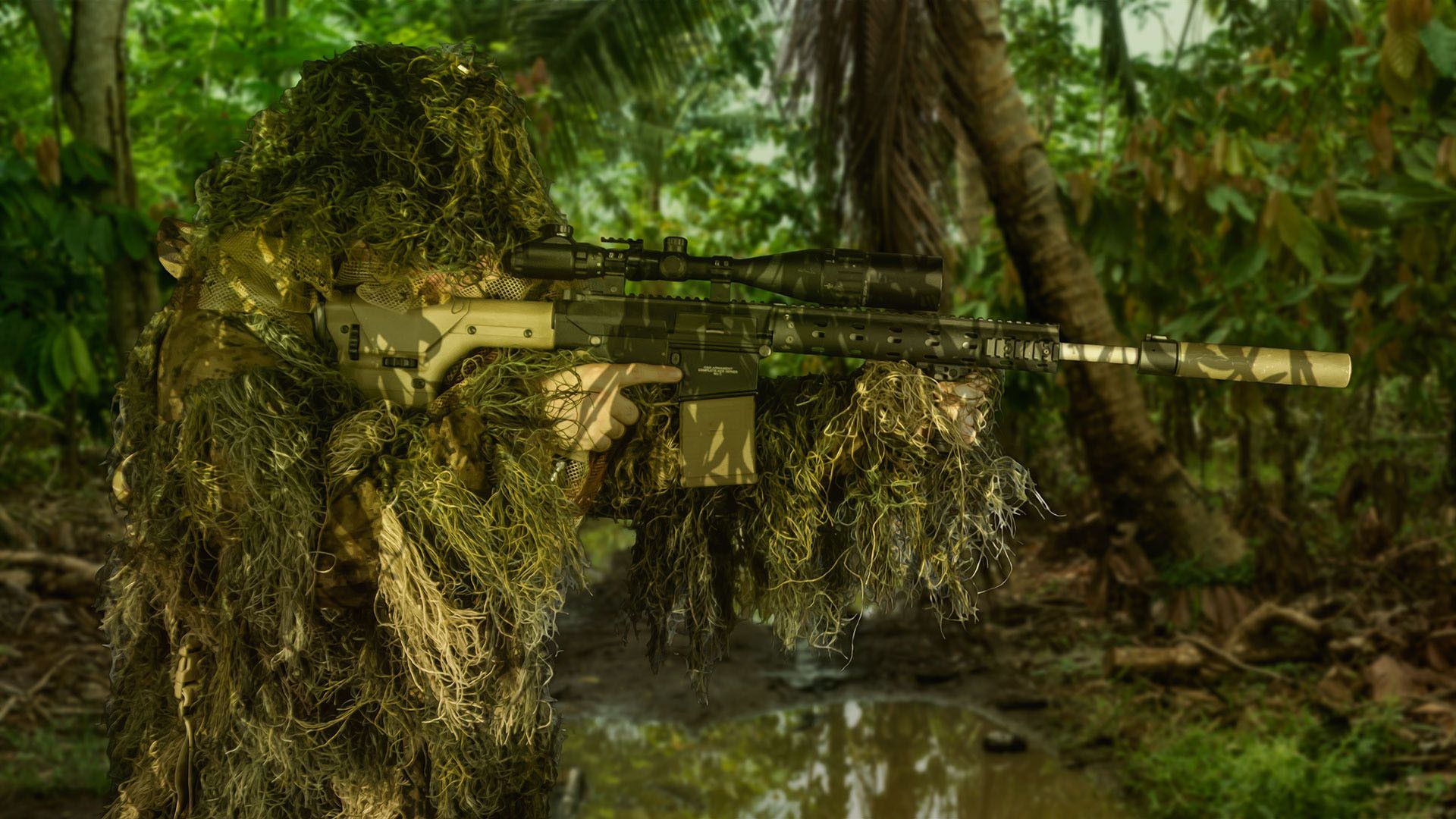 Ghillie suit wallpaper