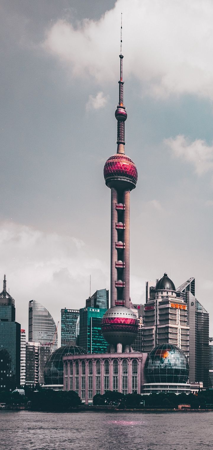 Shanghai China Skyscrapers Wallpaper - [720x1520]