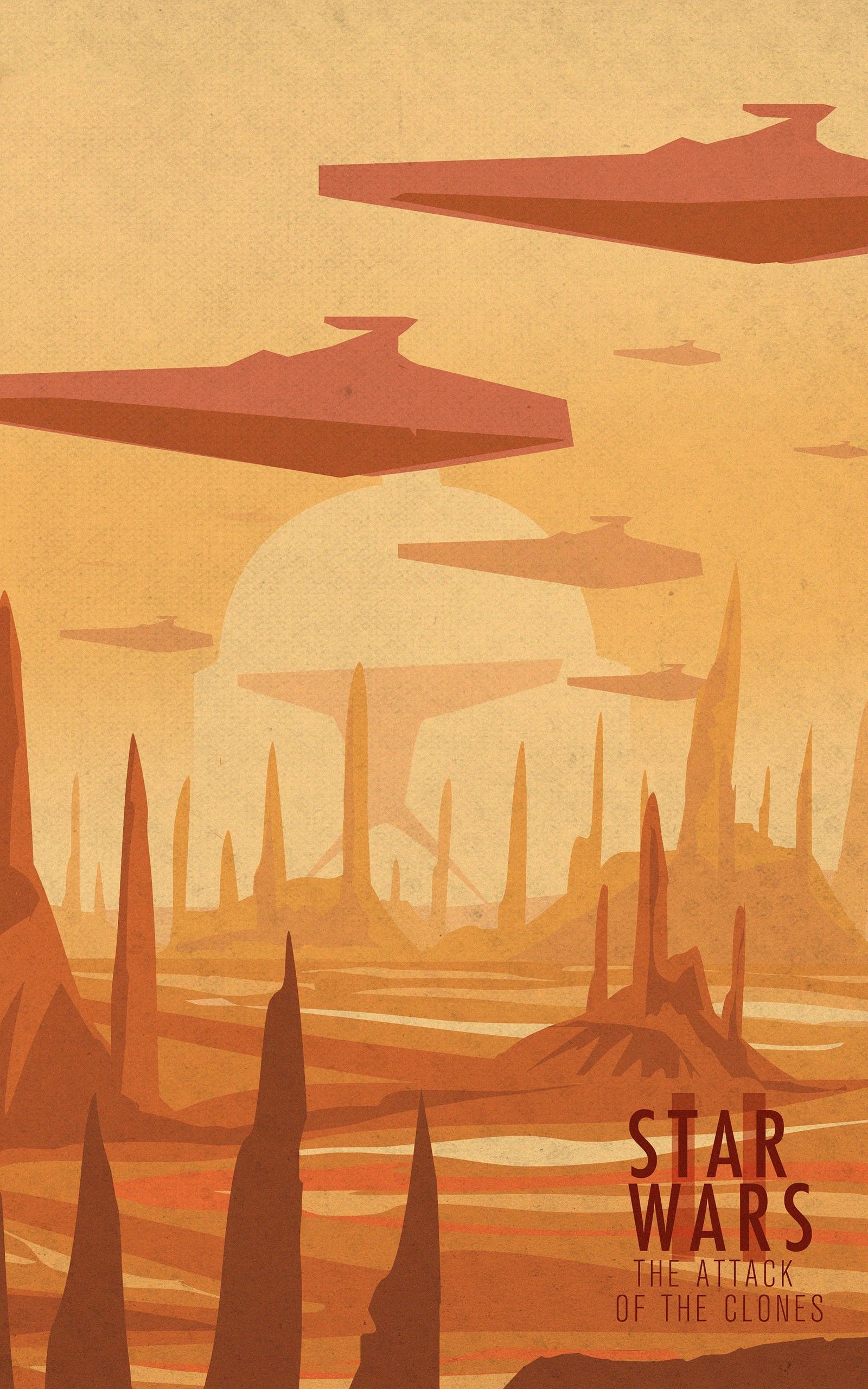 Download HD Wallpaper Of 299931 Star Wars, Minimalism, Star Wars: Episode II Attack O. Star Wars Poster Art, Star Wars Travel Posters, Star Wars Background