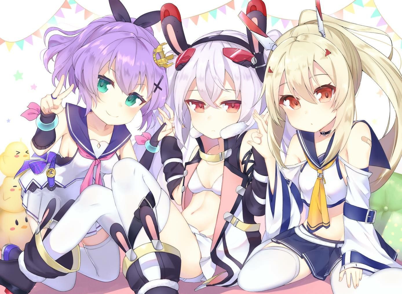Javelin Kai, Laffey Kai and Ayanami Kai