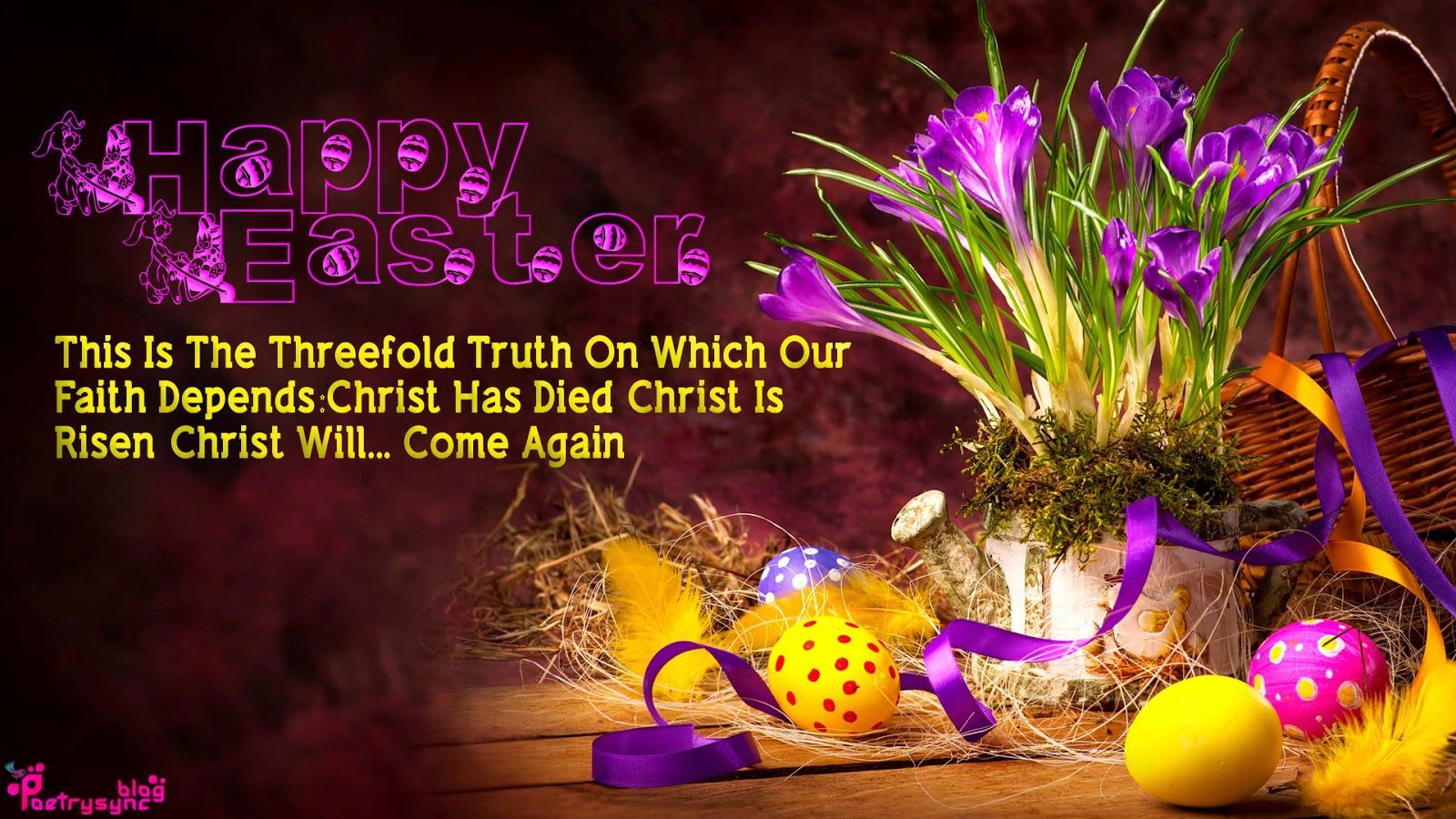 Easter Holiday Wishes Wallpaper and Quotes Picture. Happy