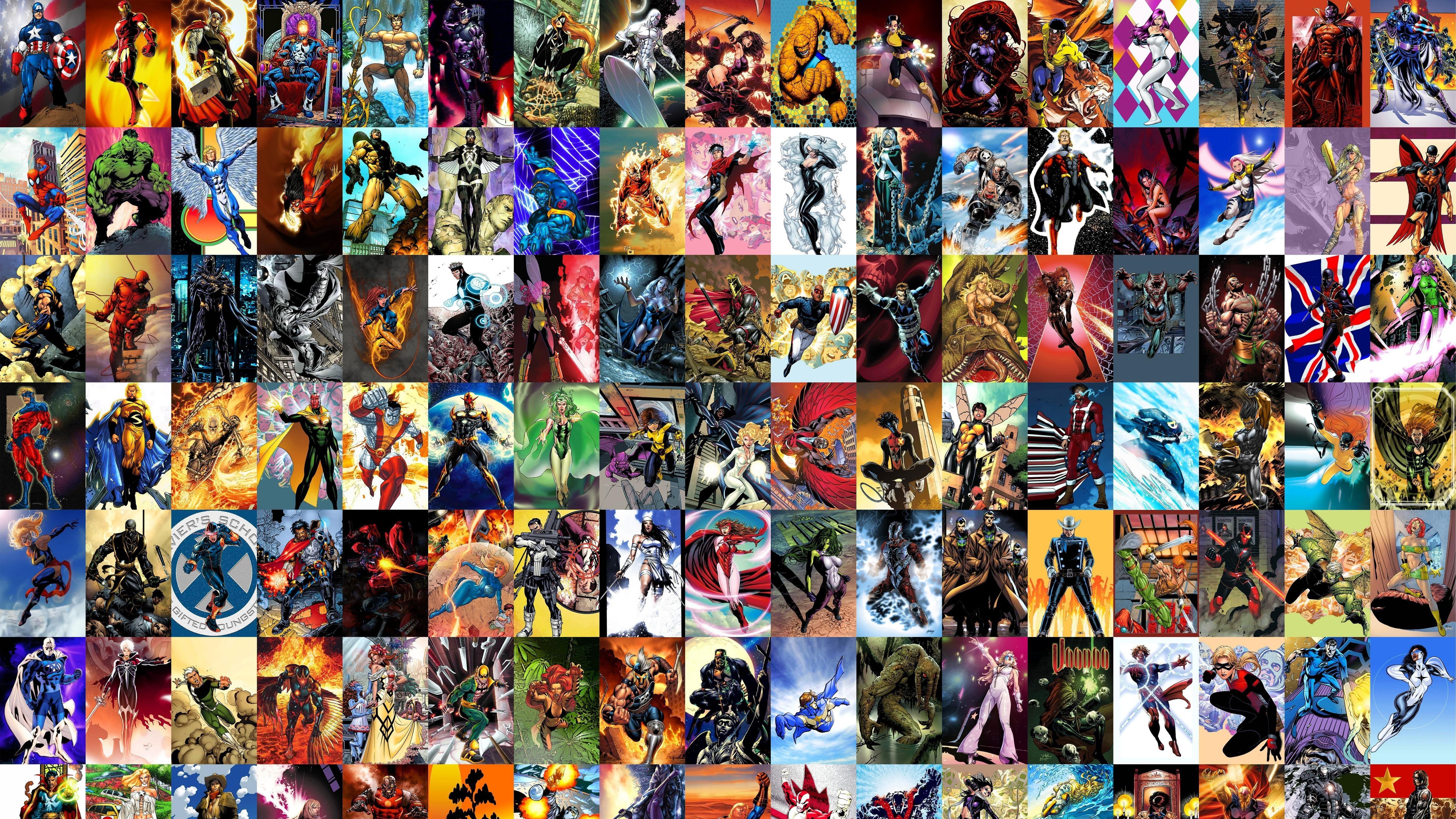 Photo of superheroes poster collage HD wallpaper