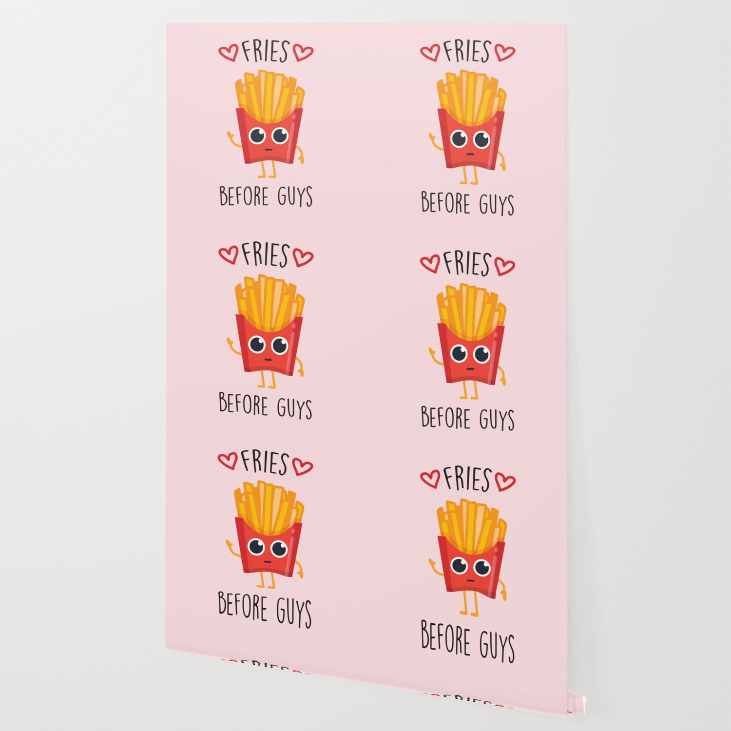 Fries Before Guys, Funny, Cute, Quote Wallpaper