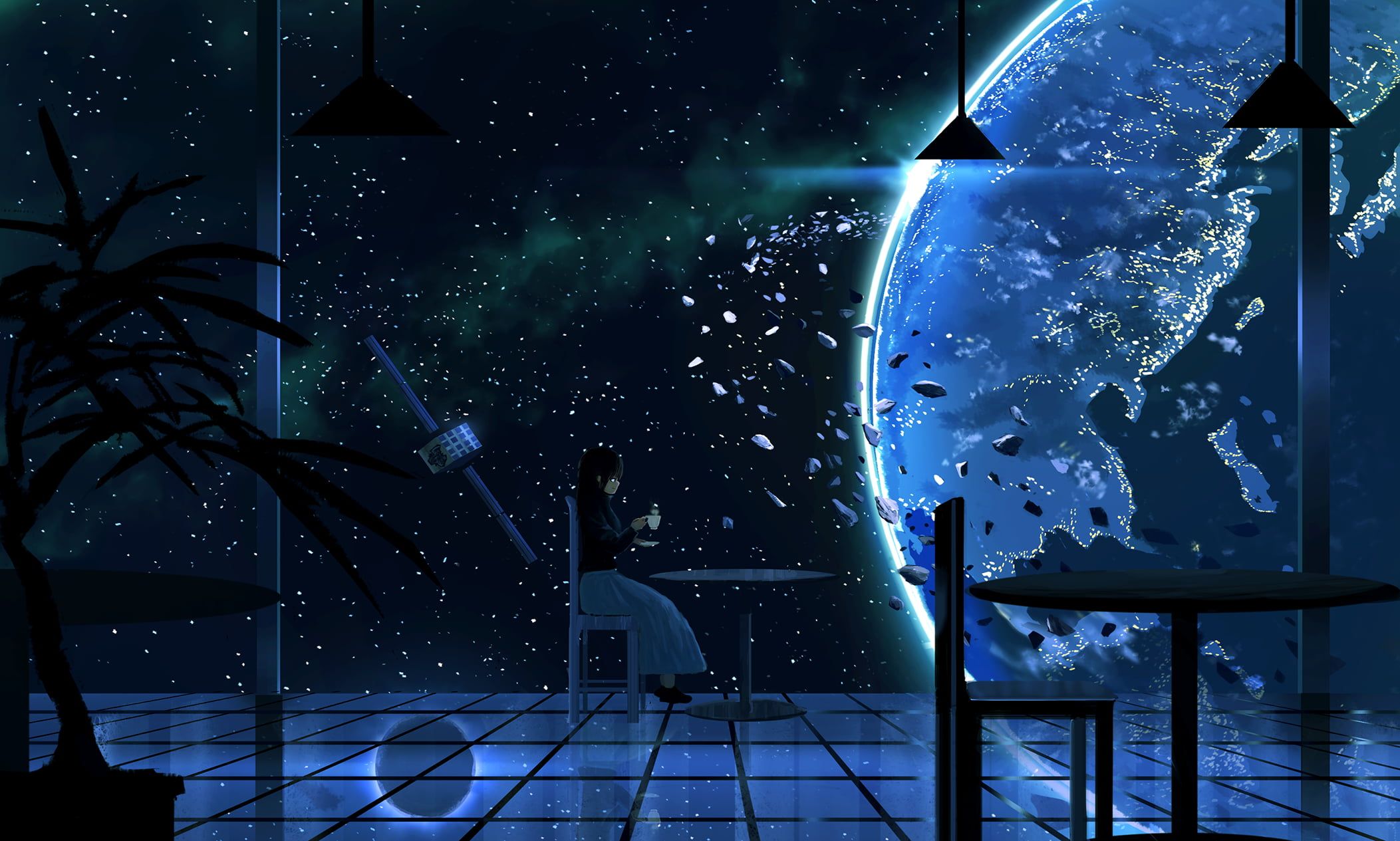 Anime Themed Galaxy Wallpaper, Anime, Space, Tea HD Wallpaper
