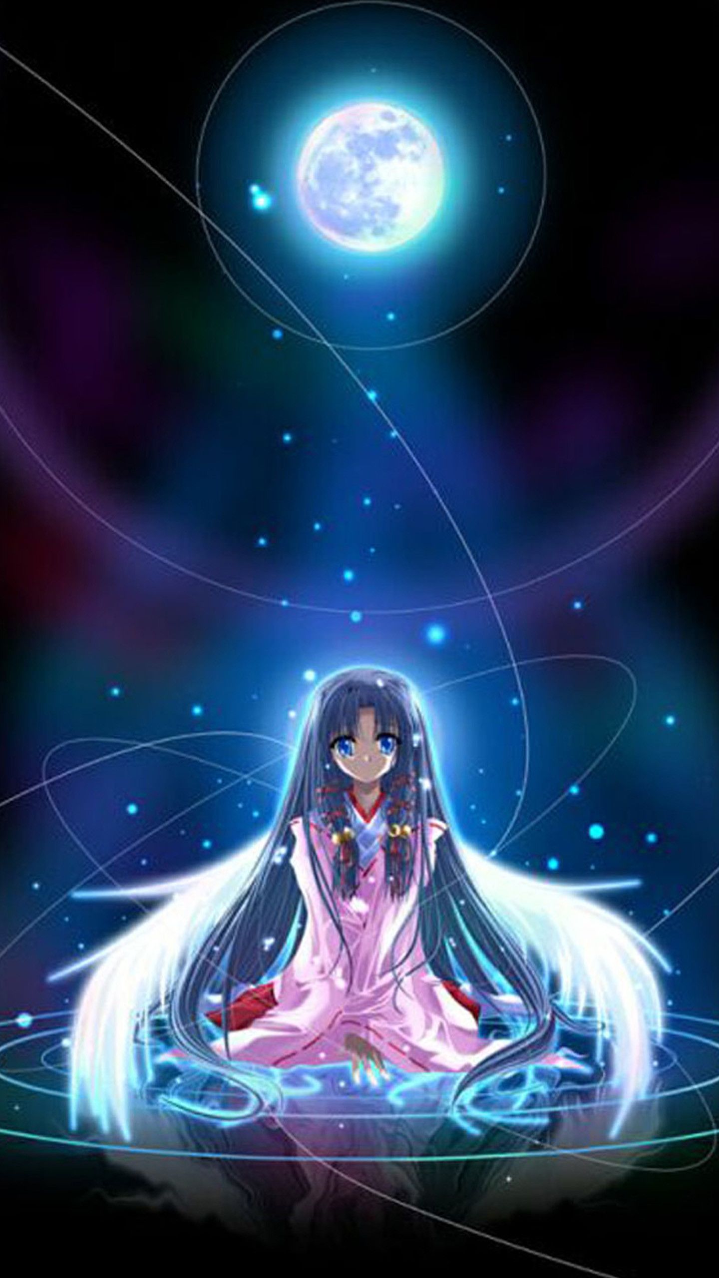 Premium AI Image | a manga character in the nebula universe background anime  illustration generative ai