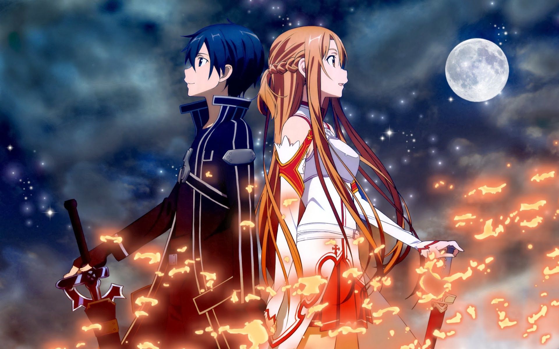 Free download kirito and asuna sword art online anime HD wallpaper