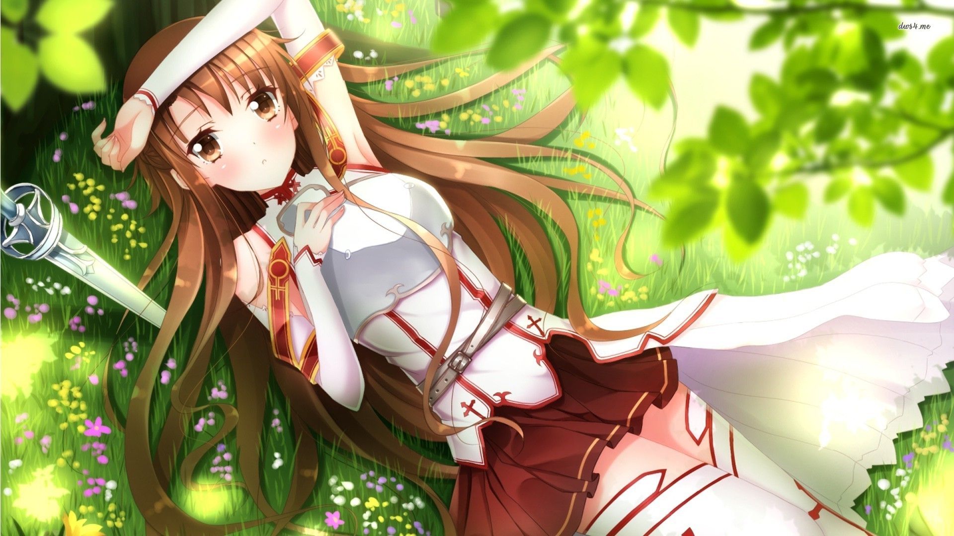 Sword Art Online Wallpaper Girls Lying Down, HD Wallpaper