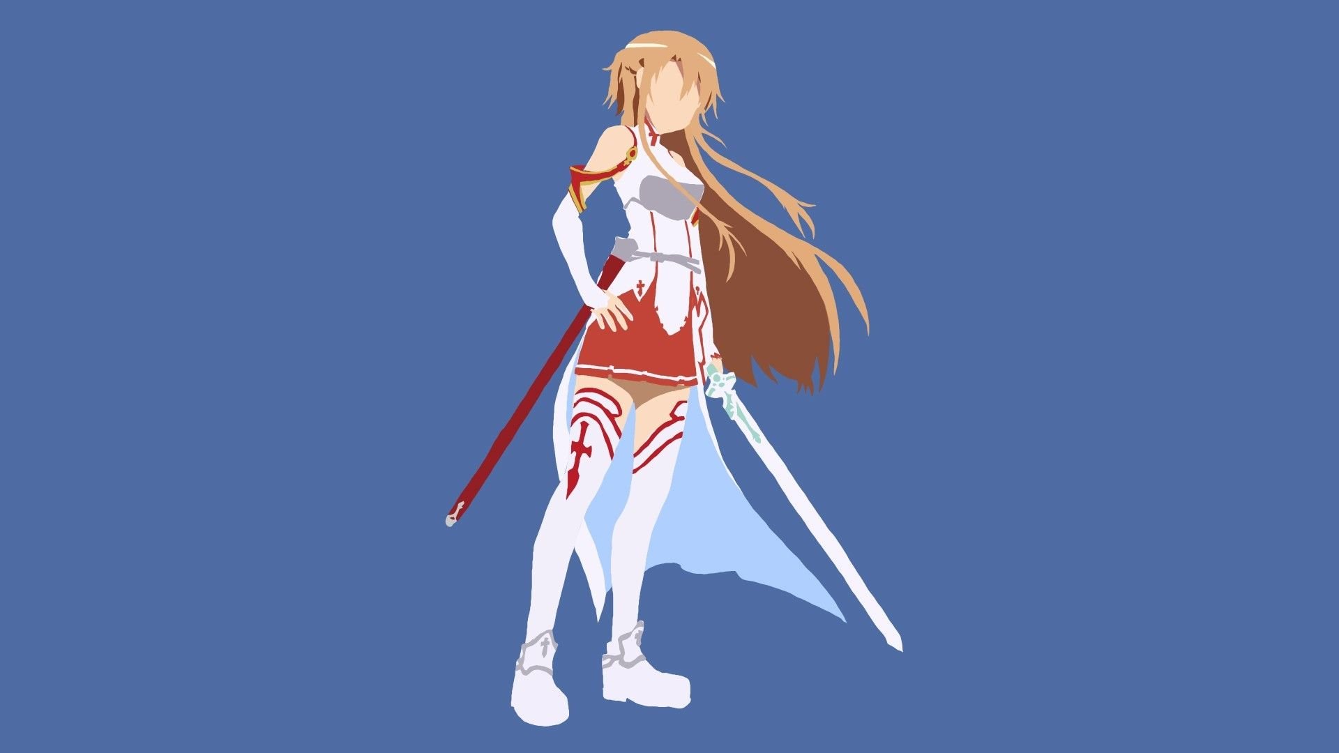 Sword Art Online, Yuuki Asuna, Vectors, Anime Vectors, Simple