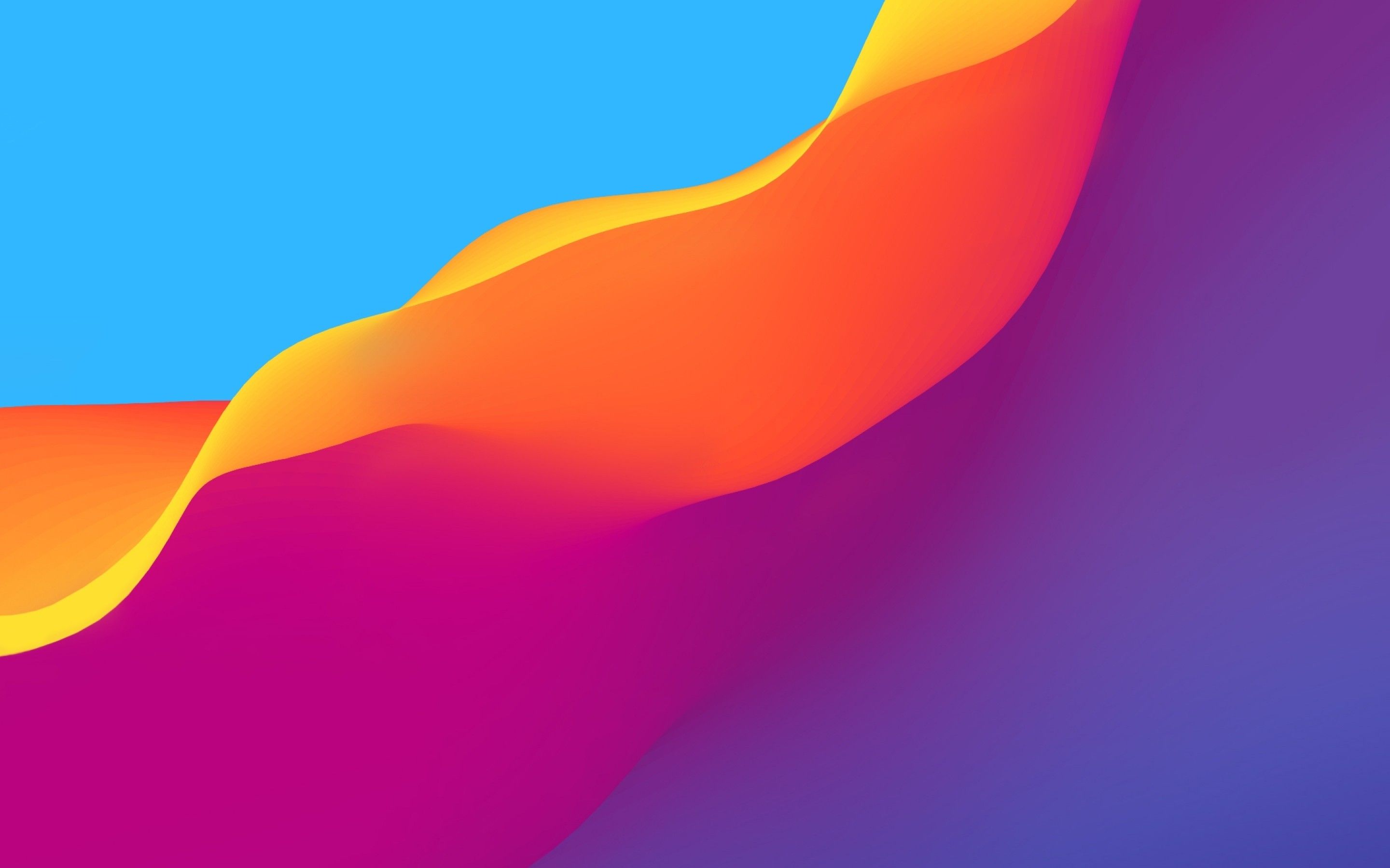 Download 2880x1800 Colorful Waves, Flow Wallpaper for MacBook Pro