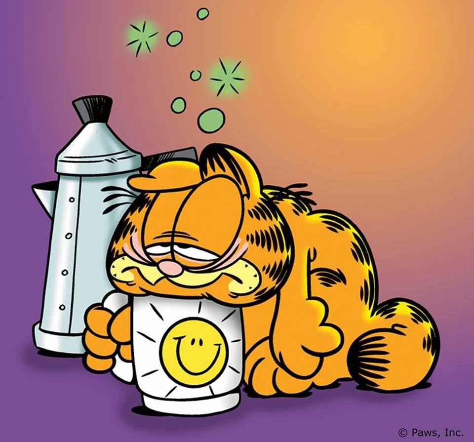 Garfield 's Monday, coffee, sleepy. Coffee humor, Coffee quotes