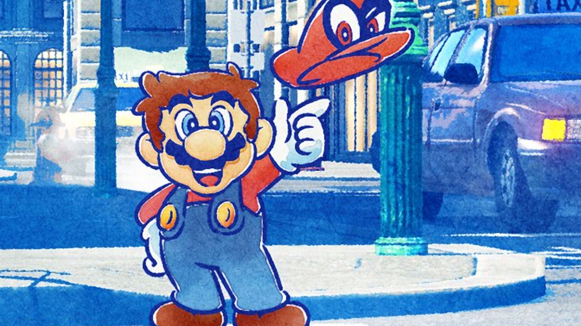New Super Mario Odyssey wallpaper shows some stylish new art