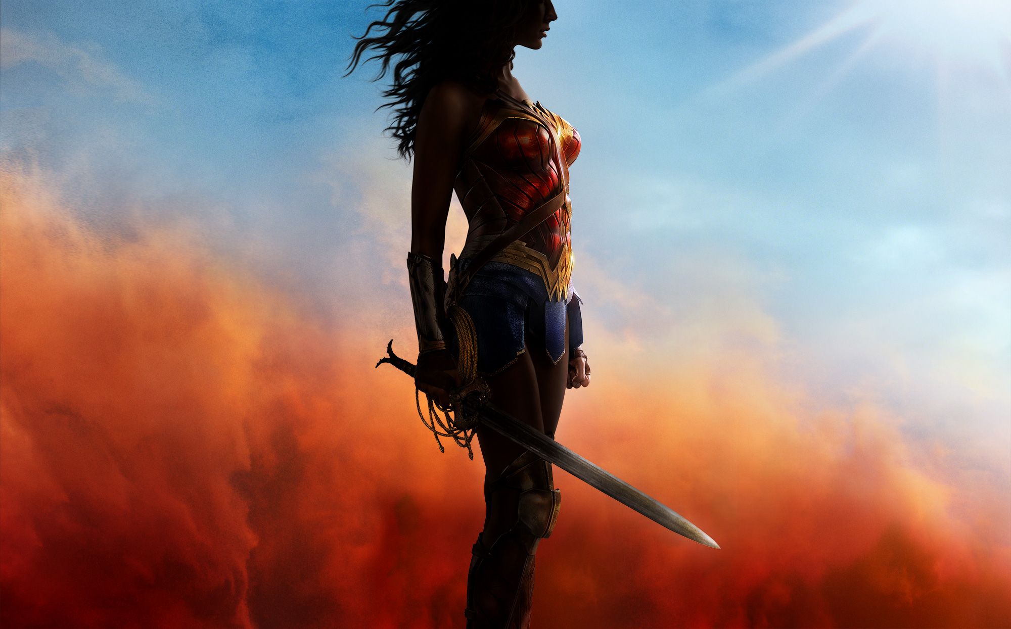 Gorgeous Wonder Woman desktop wallpaper from the official website