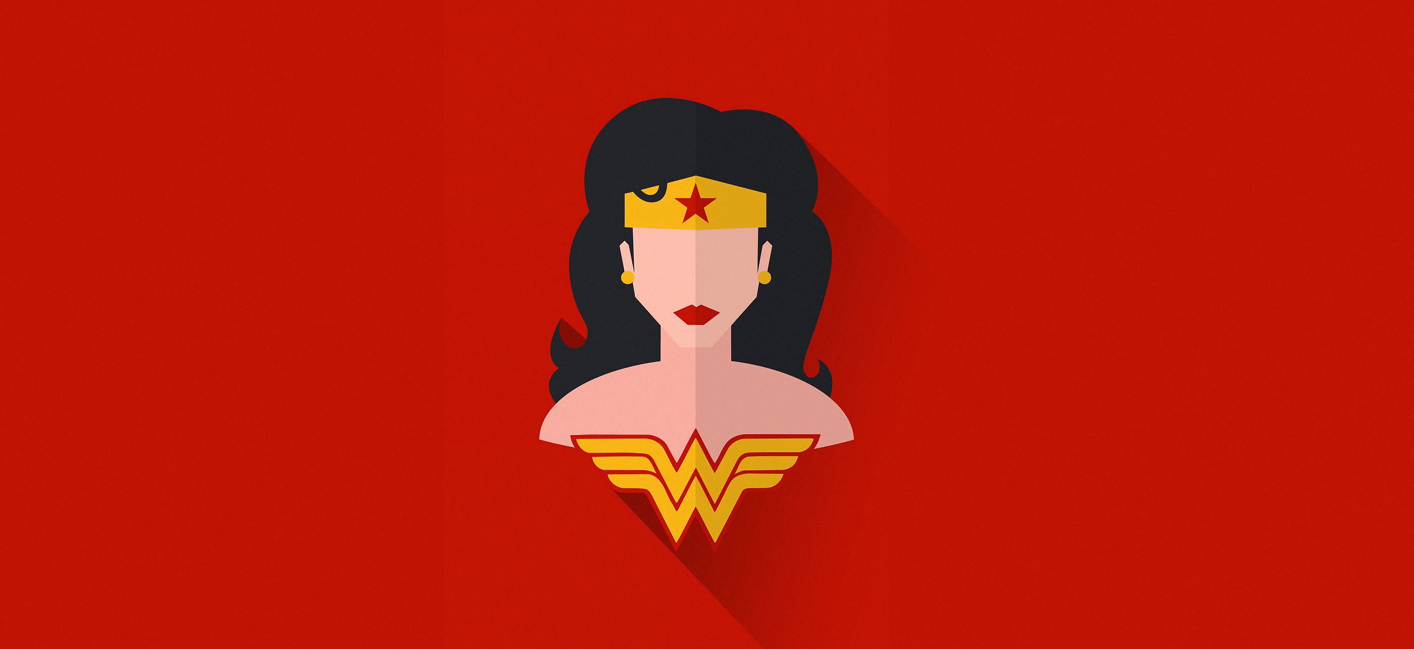 Wonder Woman Minimal Wallpaper, HD Superheroes 4K Wallpaper