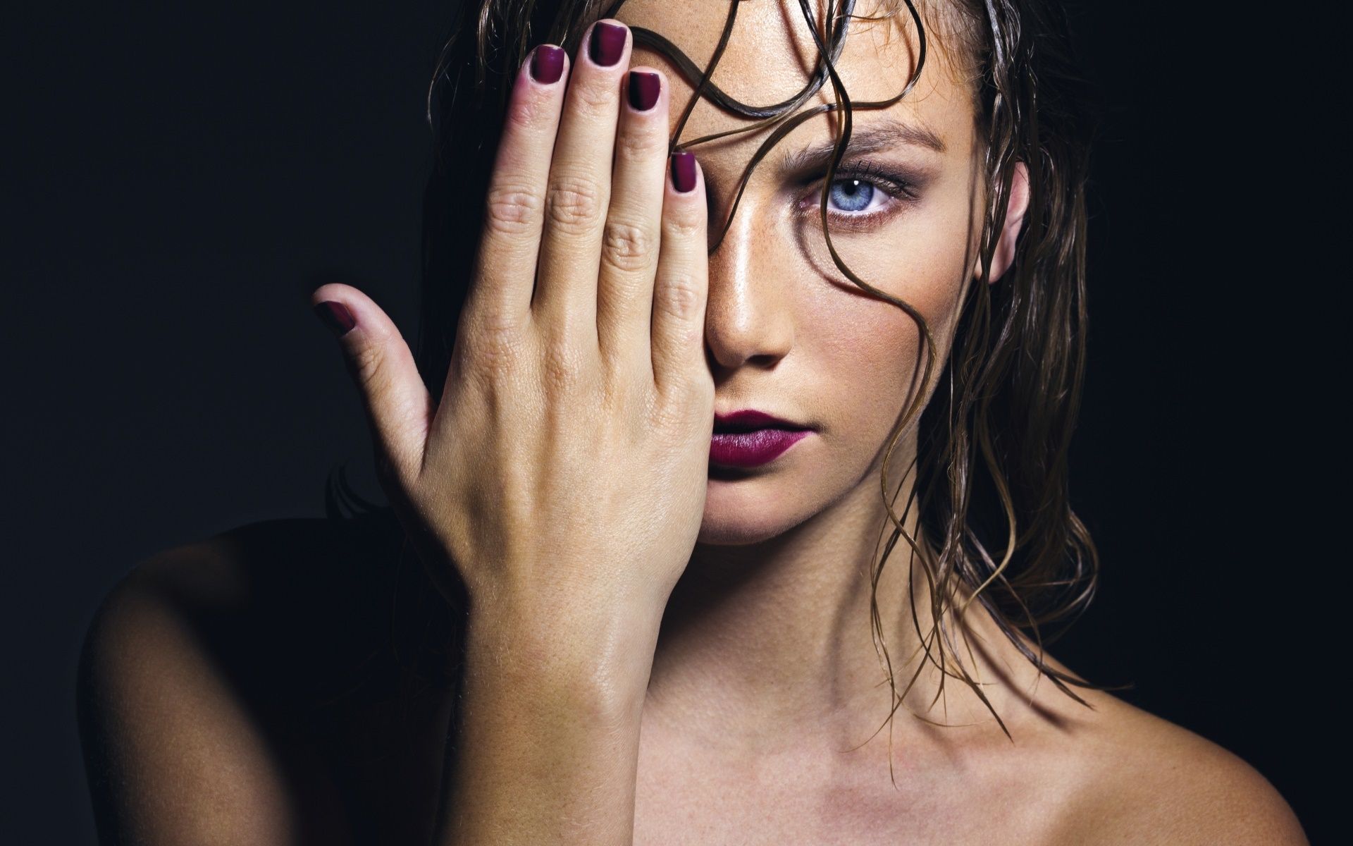 #women, #hands, #painted nails, #face, wallpaper. Mocah.org HD Desktop Wallpaper